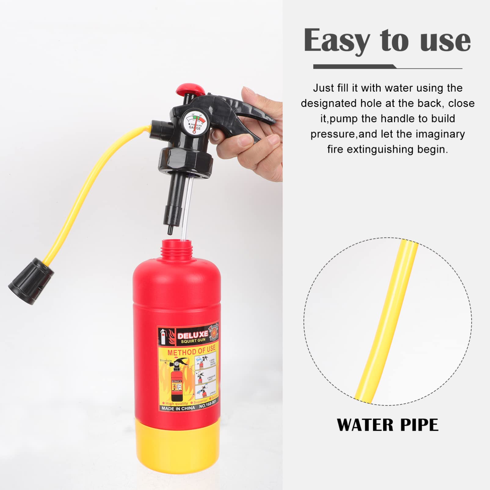 Cabilock Kids Water Gun Toy - Outdoor Water Shooter & Soaker for Summer, Beach, Backyard Play - Fun Water Extinguisher Toy for Children's Outdoor Activities