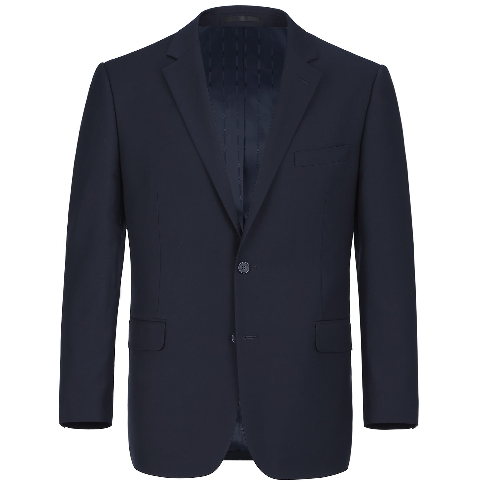 Alessandro Vitello by Renoir Dark Navy 2-Piece Slim Fit Single Breasted Notch Lapel Suit - Premium Business Attire for Weddings, Office & Formal Events