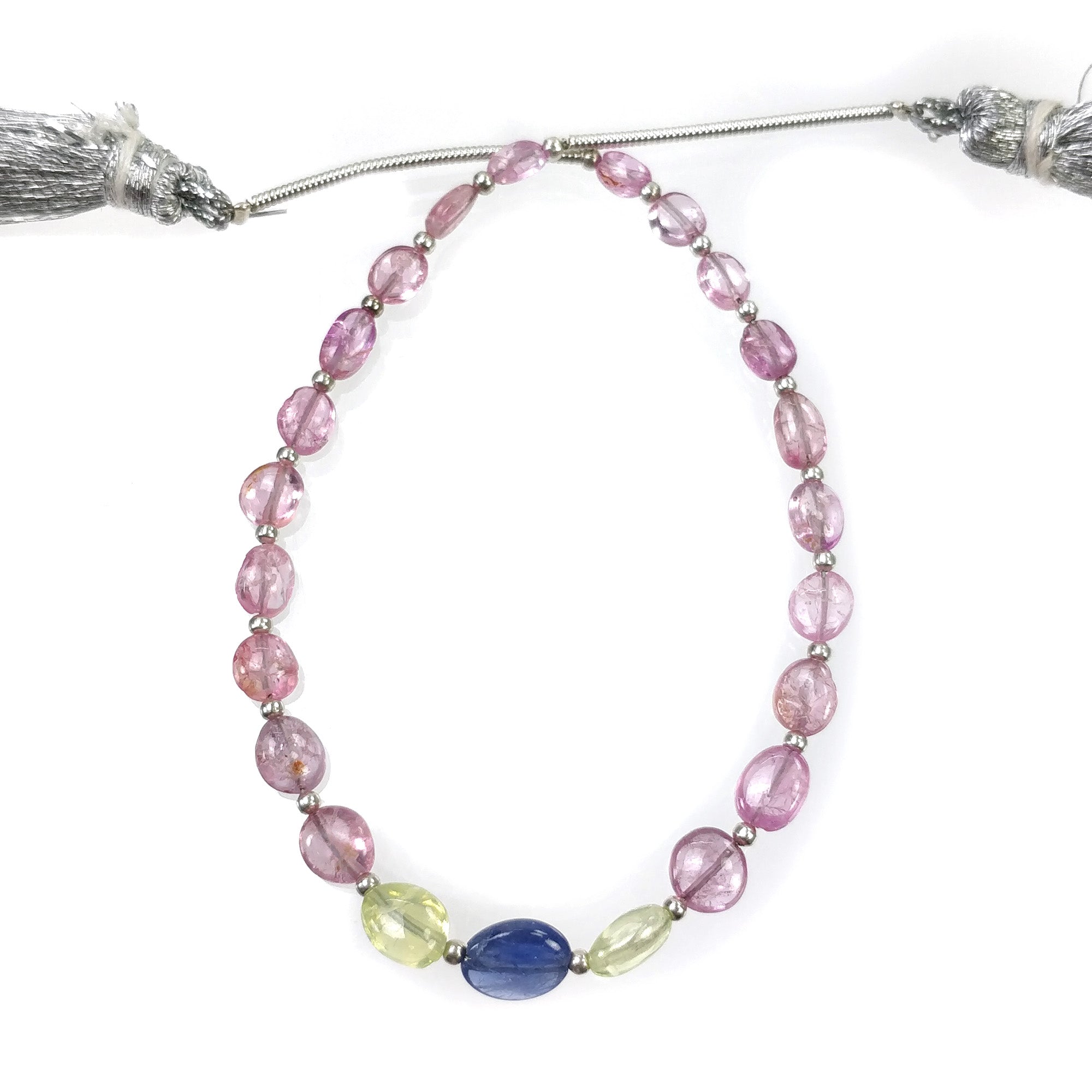 Natural Untreated Burmese Ruby & Blue Sapphire Chrysoberyl Gemstone Loose Beads - 17.00cts Oval Plain Nuggets (5x3mm to 7x6mm) for Jewelry Making, DIY Crafts & Healing Crystal Collections