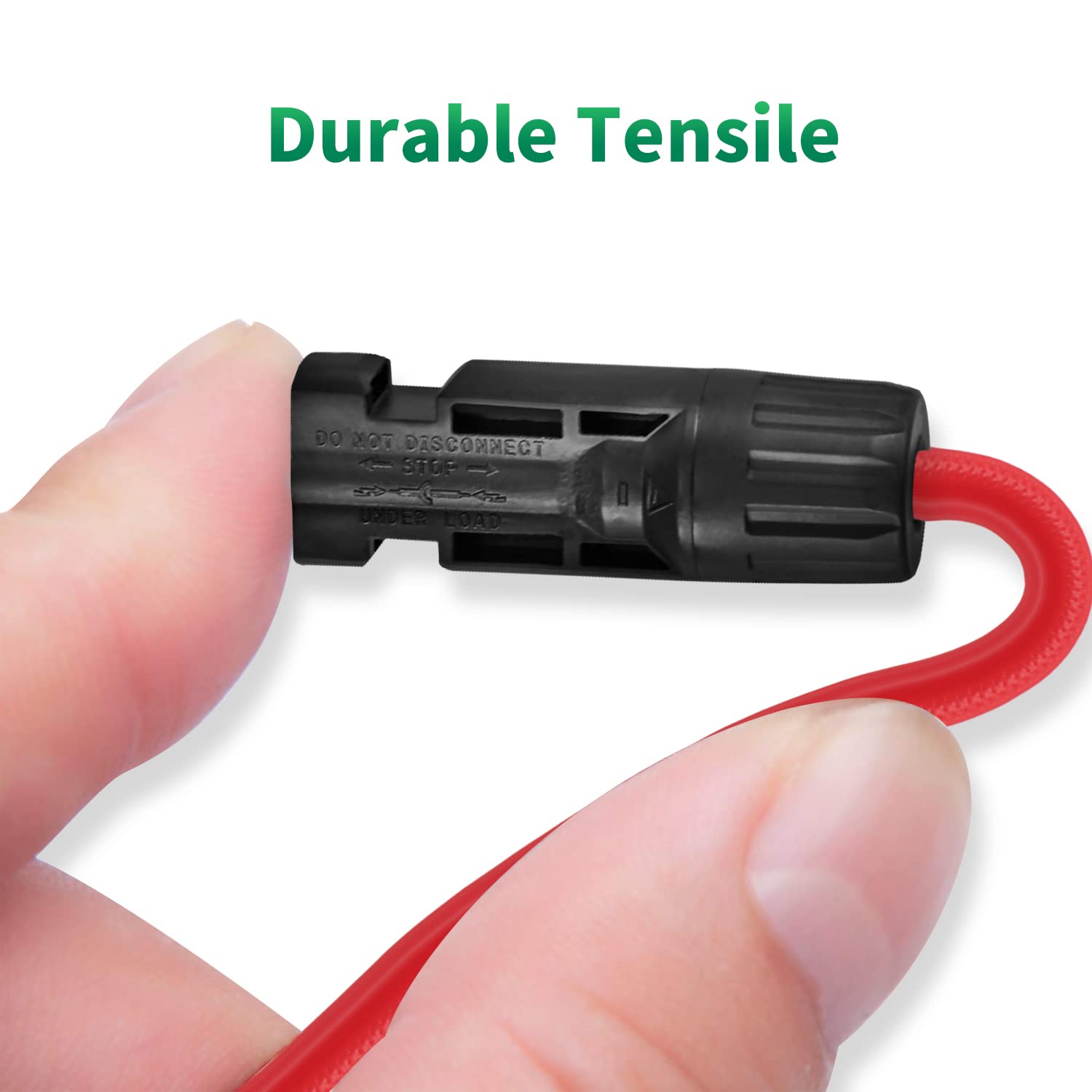 10ft Solar Extension Cable - 10 AWG Tinned Copper Wire with Female & Male Connectors for Solar Panels - Weatherproof for Home, Boat, RV & Outdoor Use (Red + Black)