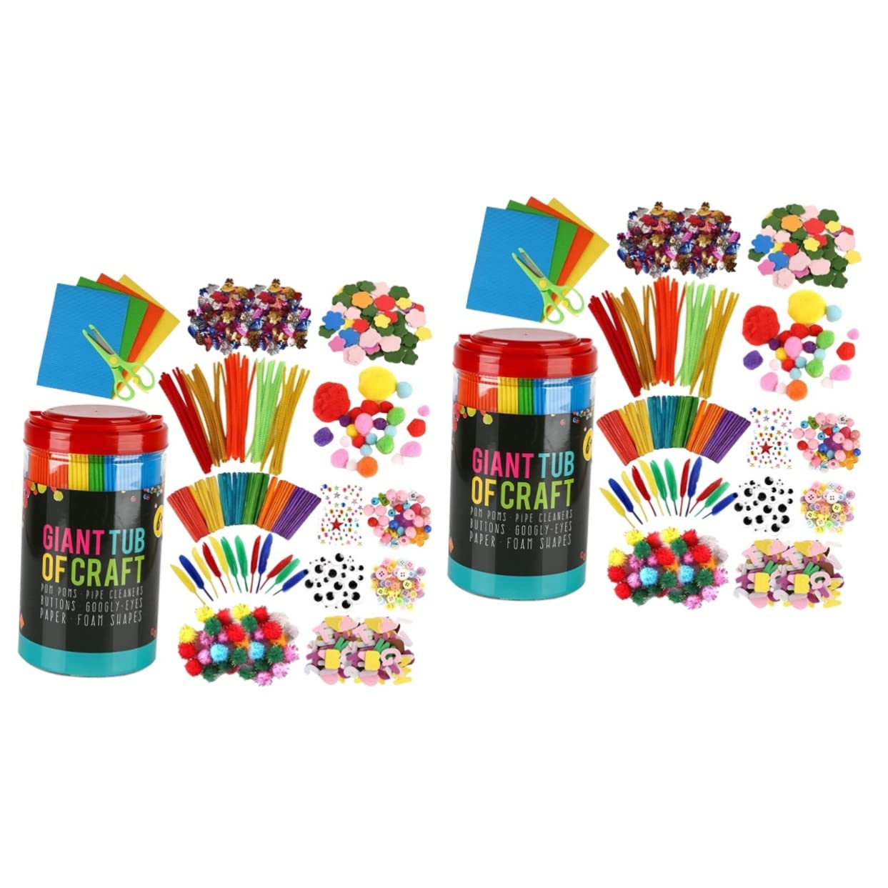 Alasum 2 Sets DIY Craft Kits for Kids - Valentine's Day Baking & Arts Supplies, Buttons & Craft Station - Perfect for Girls & Toddlers, Fun Creative Activities at Home or School