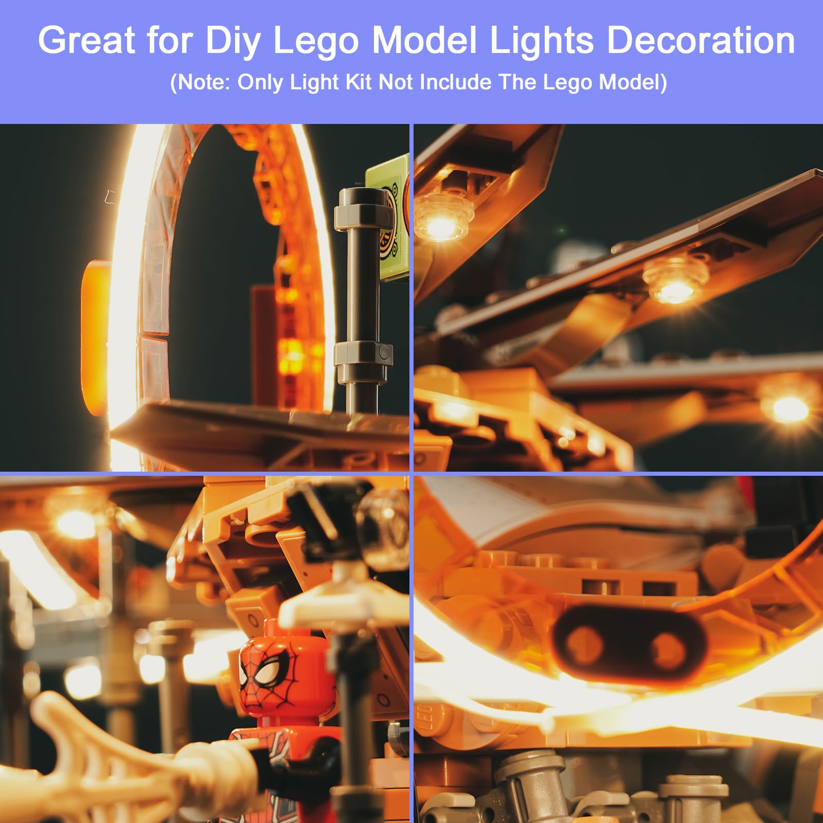 Upgraded LED Light Kit for Lego 76261 Final Battle Building Set - Compatible Lighting Decoration (Model Not Included) | Enhance Your Lego Display for Nighttime Showcase & Home Decor