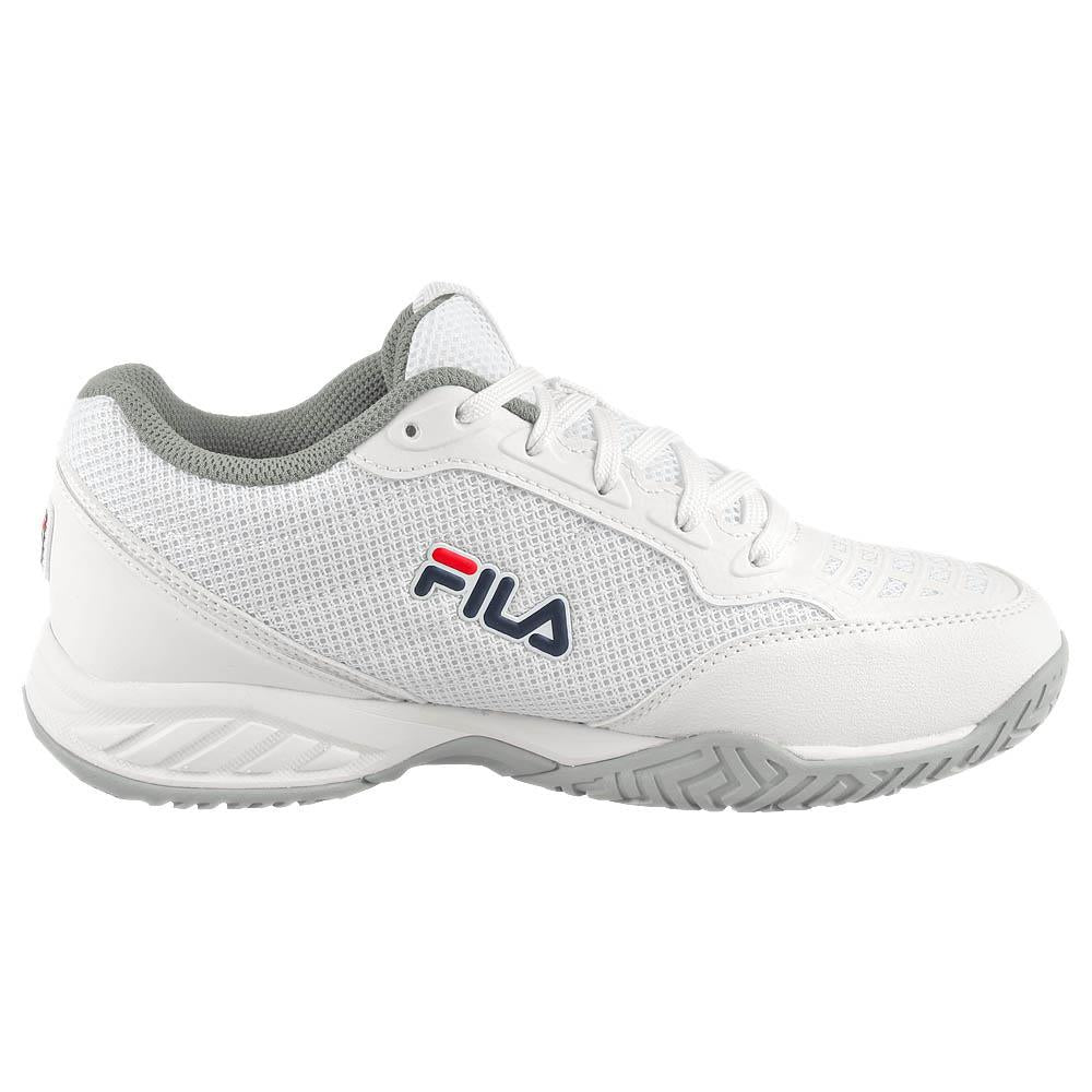Fila Junior Axilus 3 Running Shoes for Boys - White/Navy Blue - Lightweight Athletic Sneakers for Kids - Perfect for School, Sports & Daily Activities