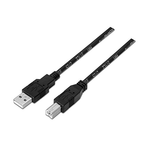 NANOCABLE 10.01.0105-BK - 4.5m USB 2.0 Printer Cable A to B Male to Male Black for HP Canon Epson Brother Printers, Scanners & External Hard Drives | Office & Home Use