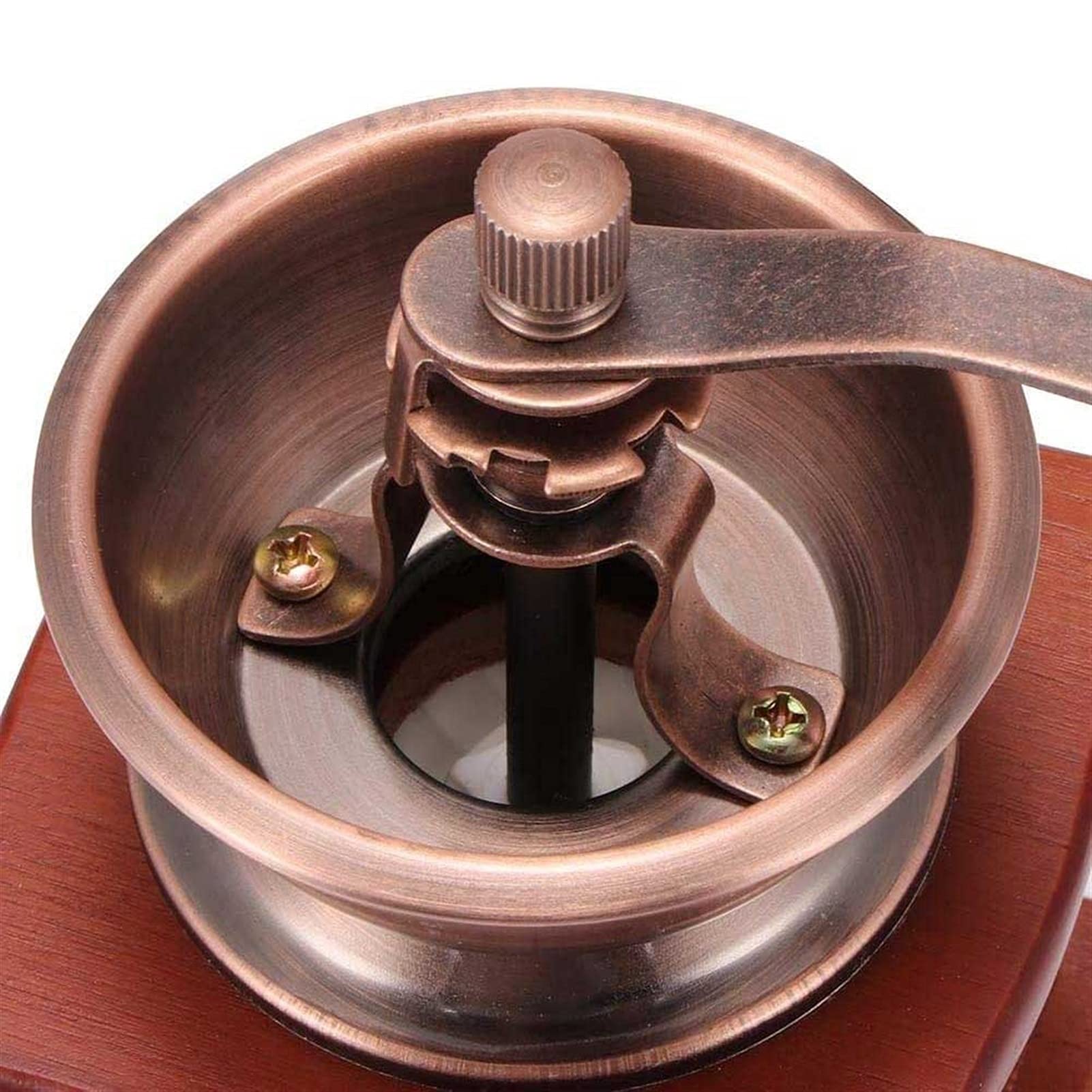 Vintage Manual Coffee Grinder - Hand Crank Wooden Coffee Bean Mill with Adjustable Coarseness, Perfect for Espresso, French Press & Pour Over - Great Gift for Coffee Lovers & Home Baristas