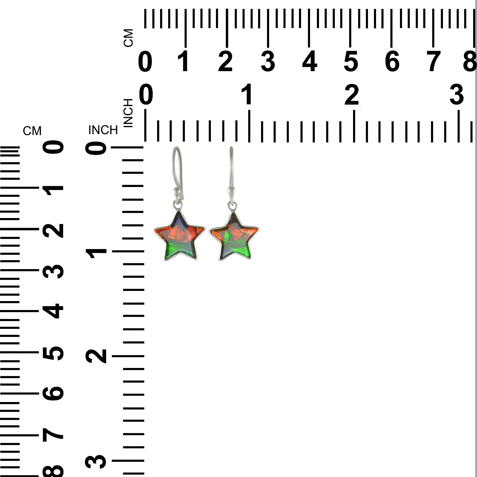 Starborn Ammolite Earrings for Women - Natural Gemstone Dangle Earrings - Elegant Jewelry Gift for Her - Perfect for Parties, Weddings & Special Occasions