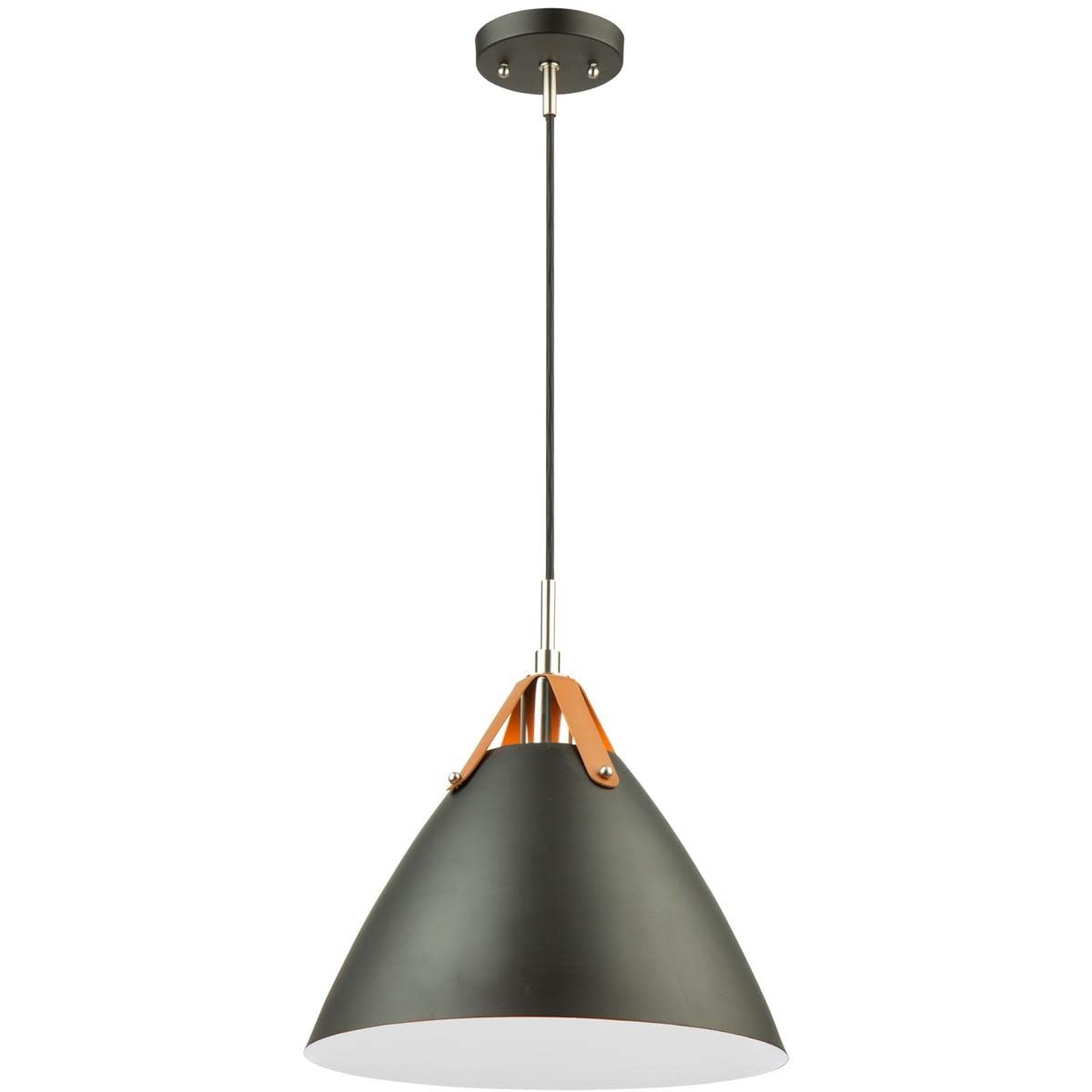 Artcraft Lighting Tote 1 Light Pendant in Black - Modern Hanging Light Fixture for Kitchen Island, Dining Room, or Bedroom