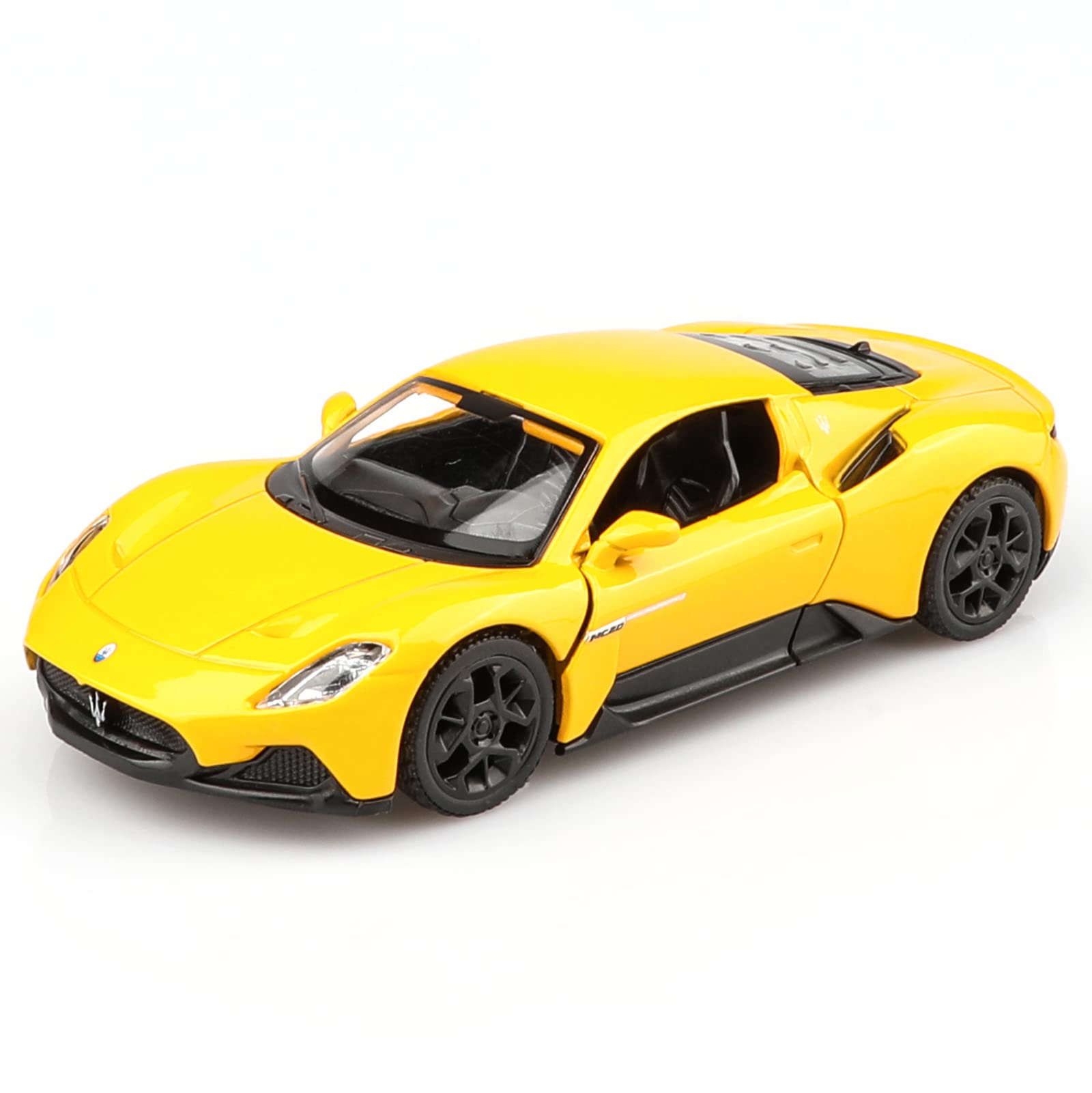 1/36 Scale Maserati MC20 Diecast Model Car - Pull Back Toy Vehicle with Smooth Rolling Wheels, Collectible Sports Car Gift for Boys & Girls (Birthday, Christmas, Display Shelf)