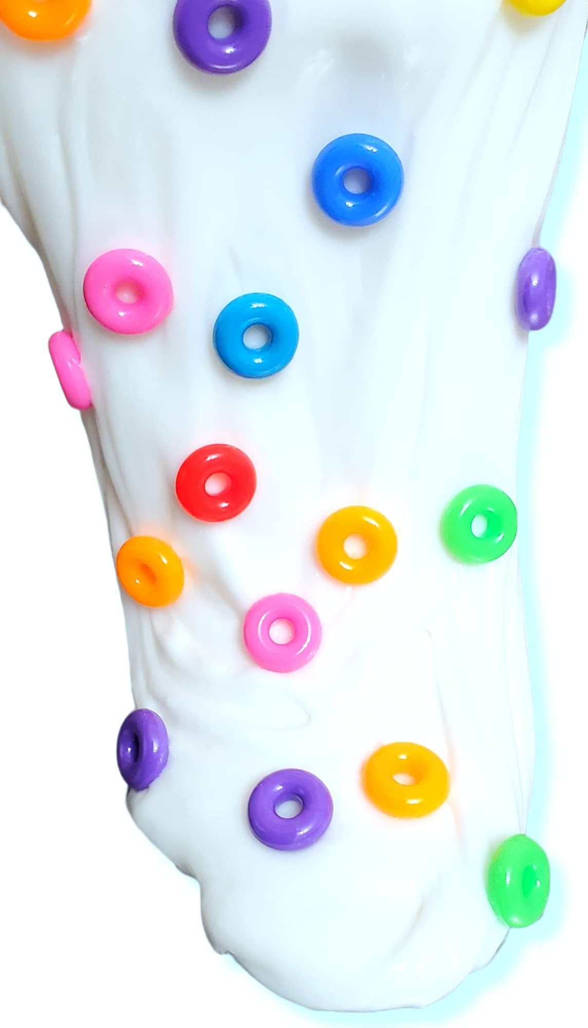 Frooty Loops Cereal Milk Scented Handmade Thick & Glossy Slime - 4oz Premium DIY Stress Relief Toy for Kids & Adults - Perfect for Sensory Play, Anxiety Relief & Fun Fidget Activities