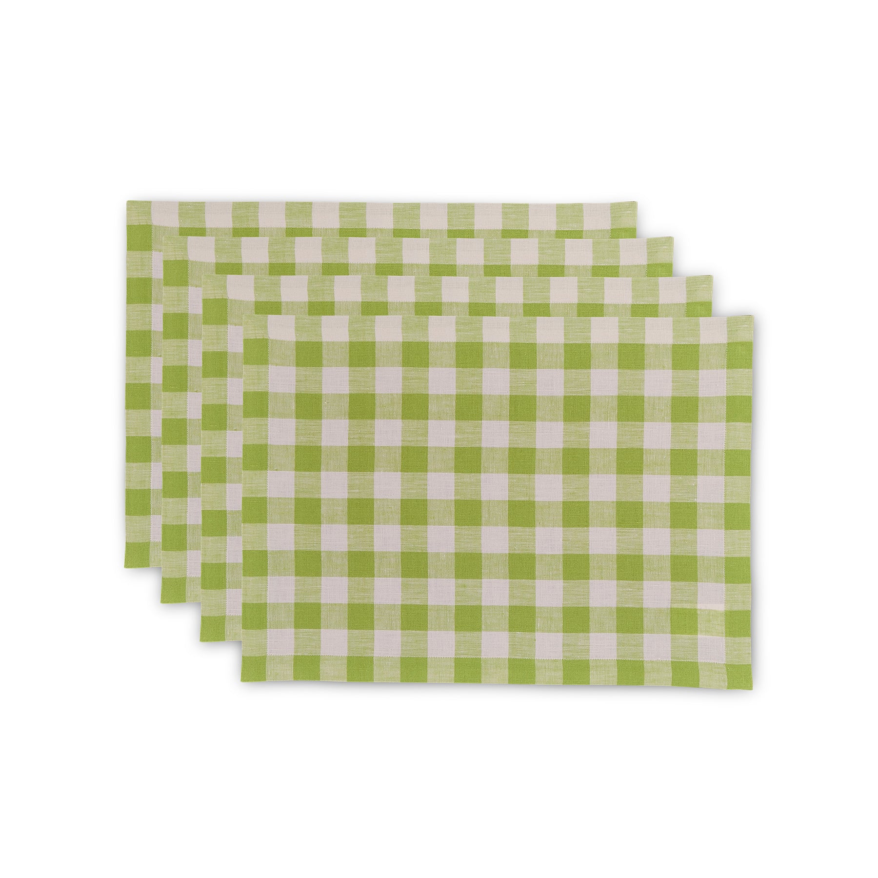 Morgan Check Placemats Set of 4 - Premium Cotton Table Mats for Dining, Kitchen & Holiday Decor - Washable & Durable Place Settings for Everyday Use & Special Occasions