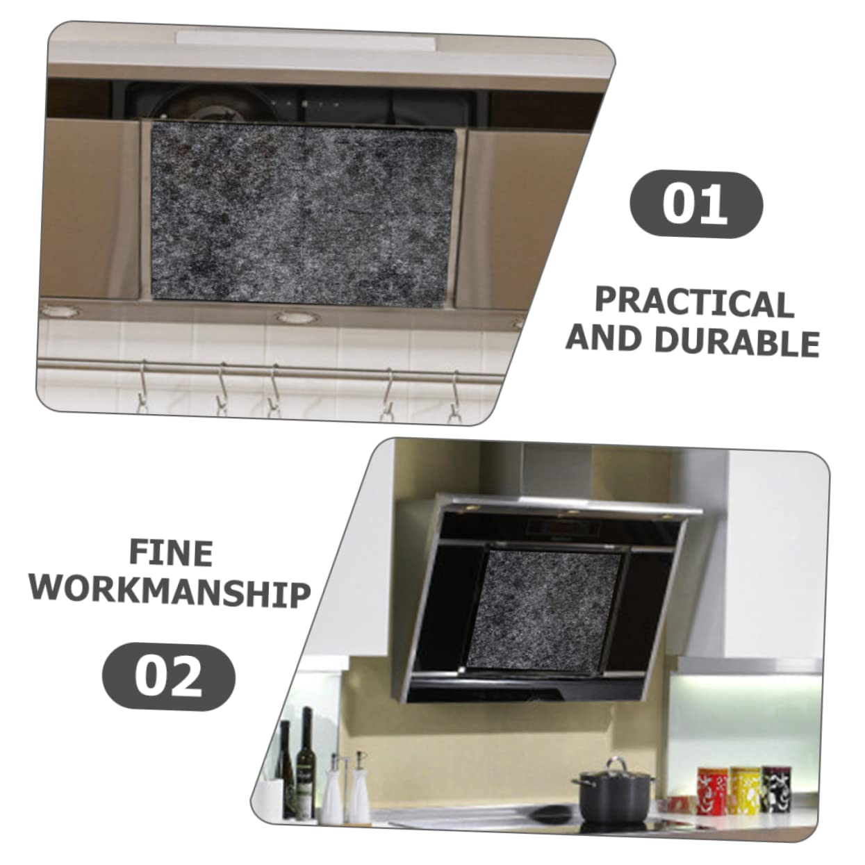 Lurrose 36-Pack Range Hood Filters - Oil Proof Non-Woven Fabric Kitchen Grease Filters, No-Clean White Cooking Paper for Stove & Range Hood Protection (Perfect for Home Kitchens & Restaurant Use)