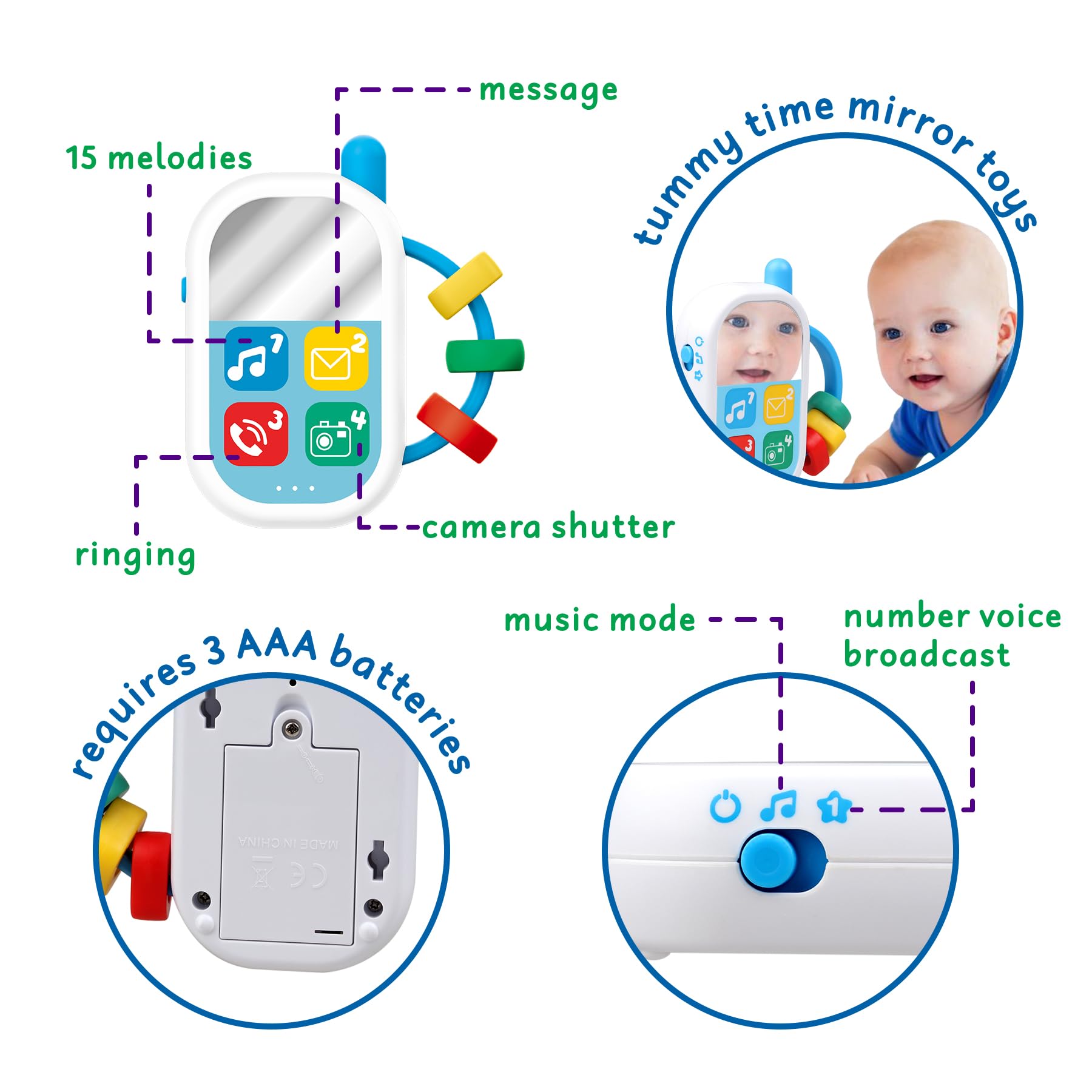 Montessori Baby Teething Toys for 0-18 Months - Sensory Learning Toys for Boys & Girls | Infant Travel Toys, Educational Gifts for 1 Year Old (Perfect for Home Play, Car Rides & Early Childhood Development)