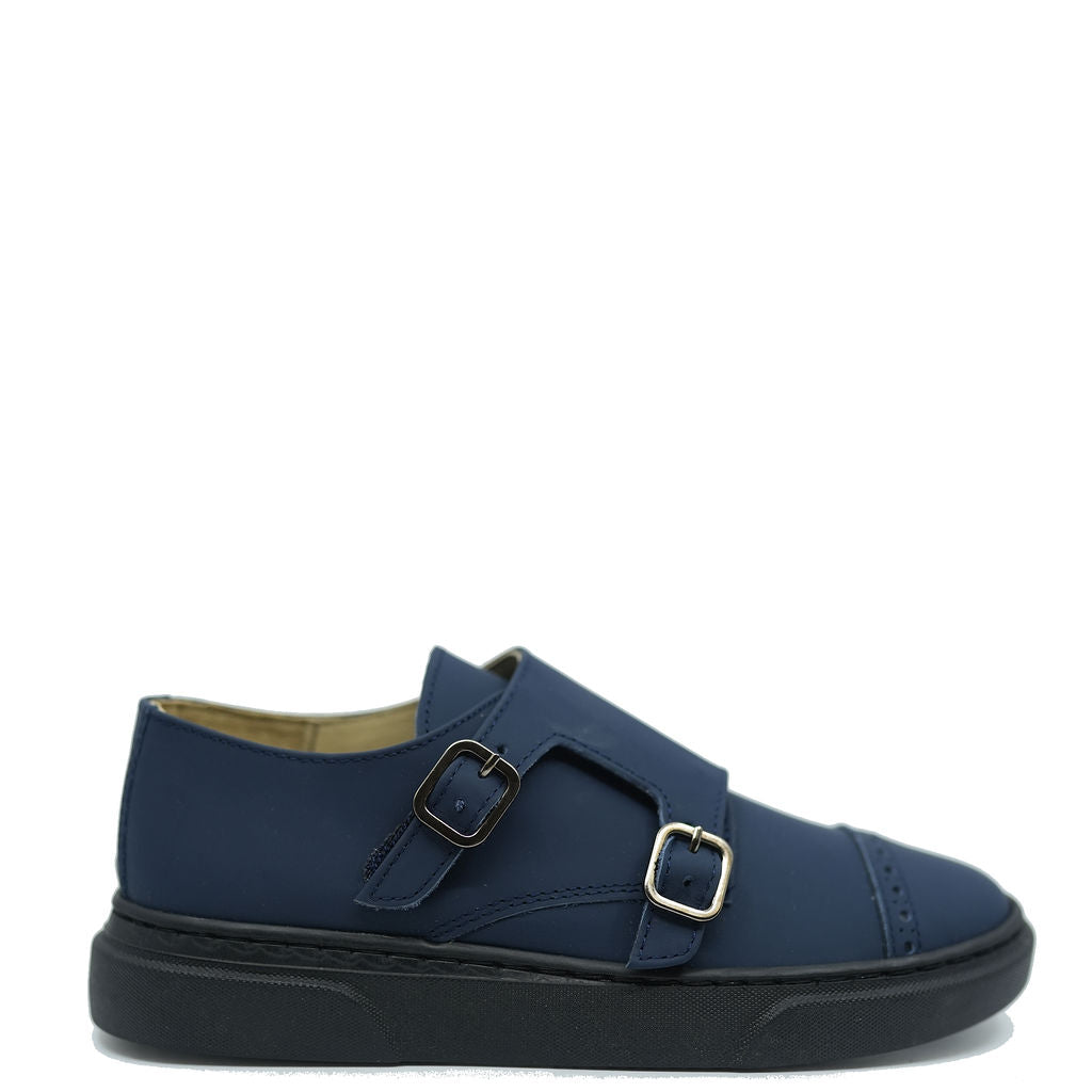 Blublonc Navy Rubber Dress Sneakers for Women - Comfortable Casual Walking Shoes for Work, Travel & Everyday Wear