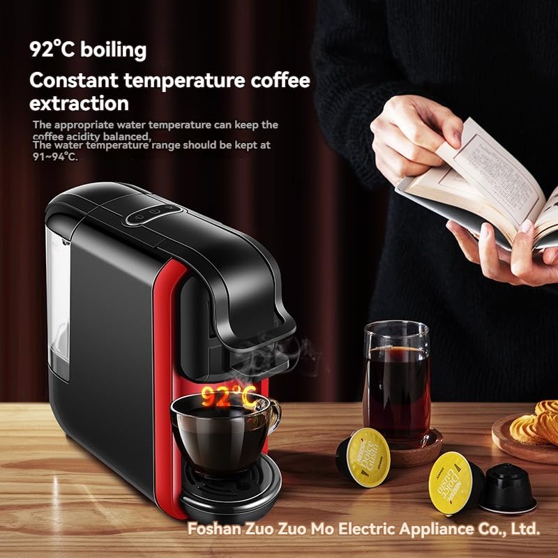 Italian Capsule Coffee Machine for Home & Office - Compact & Easy to Use - Perfect for American Households, Small Spaces & Workspaces - Enjoy Barista-Quality Coffee Anytime