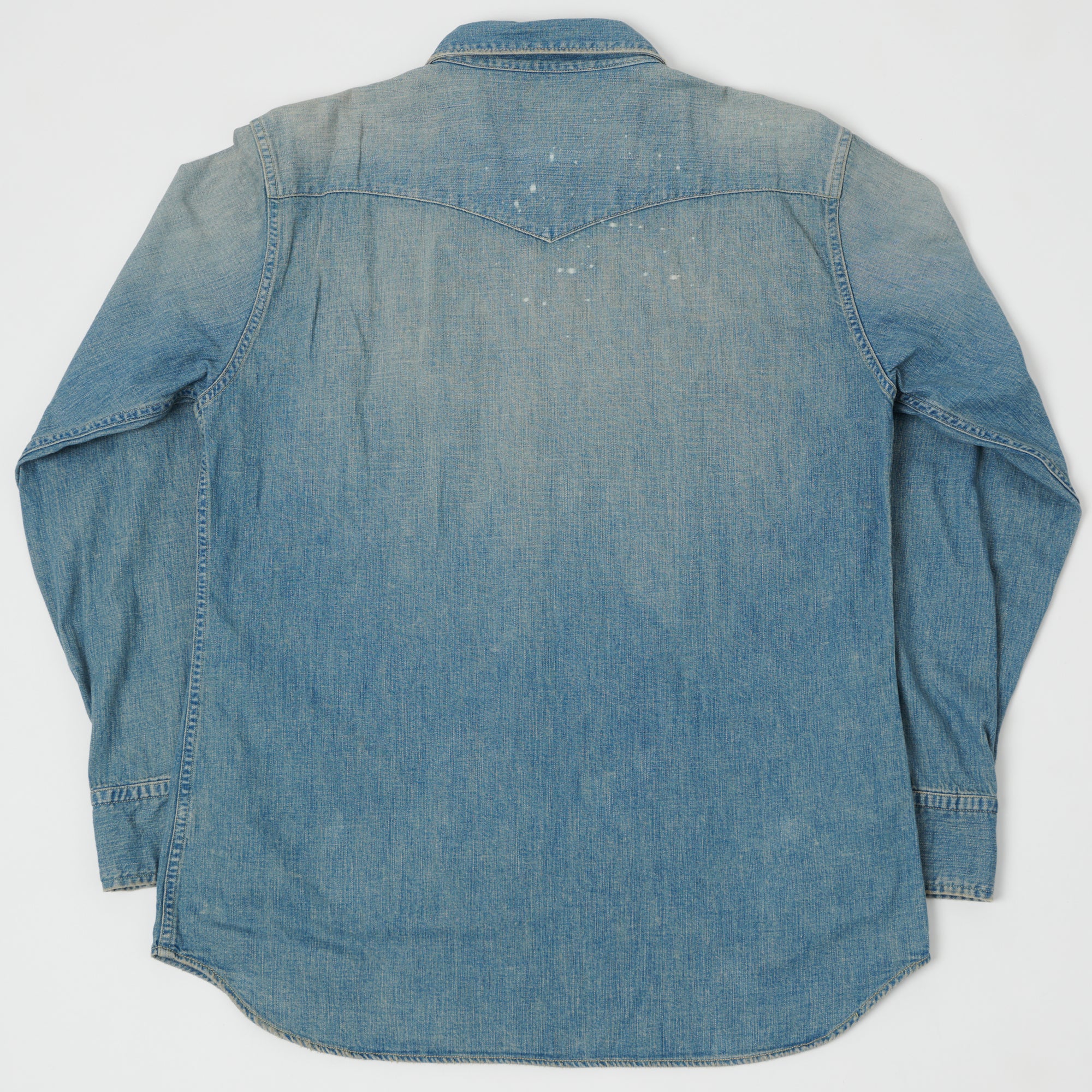 Full Count 4894HW Heavy Wash Denim Western Shirt for Men | Vintage Style Workwear & Casual Outfits