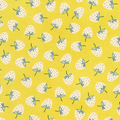 Robert Kaufman RK22328130 Yellow Strawberries Fruit Cup - Perfect for Kitchen Storage, Picnics & Party Snacks