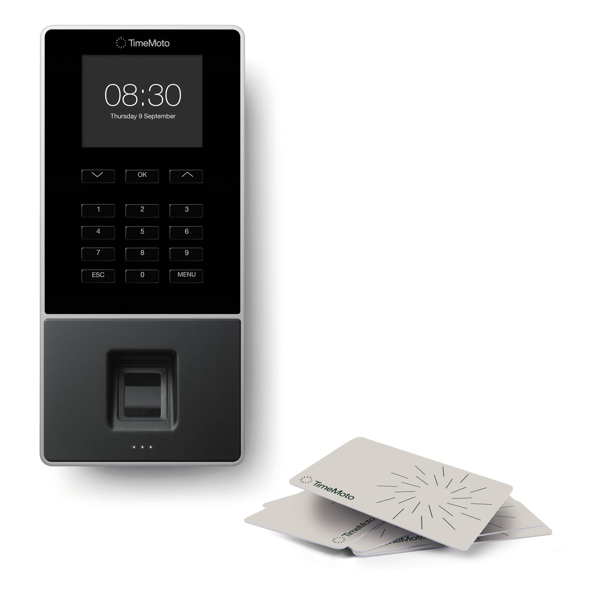 TM-626 Biometric Time Clock - Fingerprint & RFID Employee Attendance System with Digital Display, PIN Access, Supports 200 Users, 3-Year Warranty - Ideal for Small Business, Retail Stores & Office Workforce Management