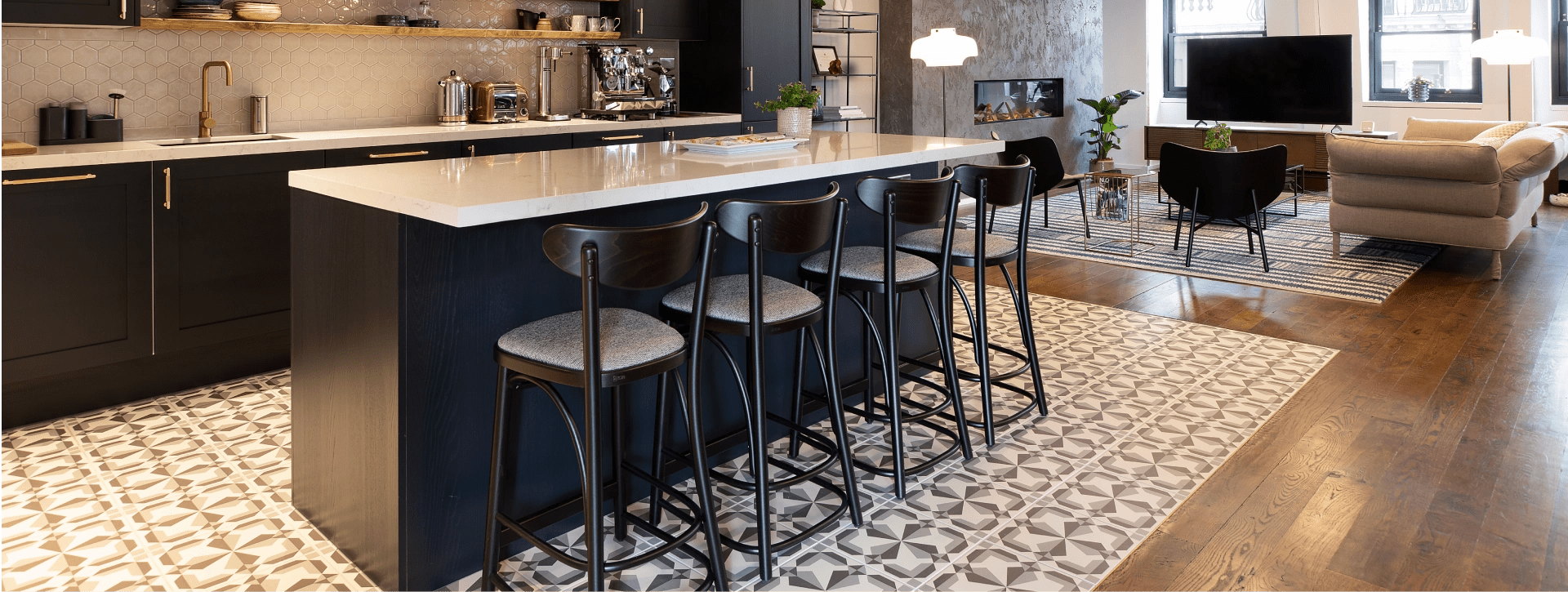 Ton Banana Bentwood Stool with Upholstered Seat - Mid-Century Modern Bar Stool for Kitchen Island, Breakfast Nook & Home Decor