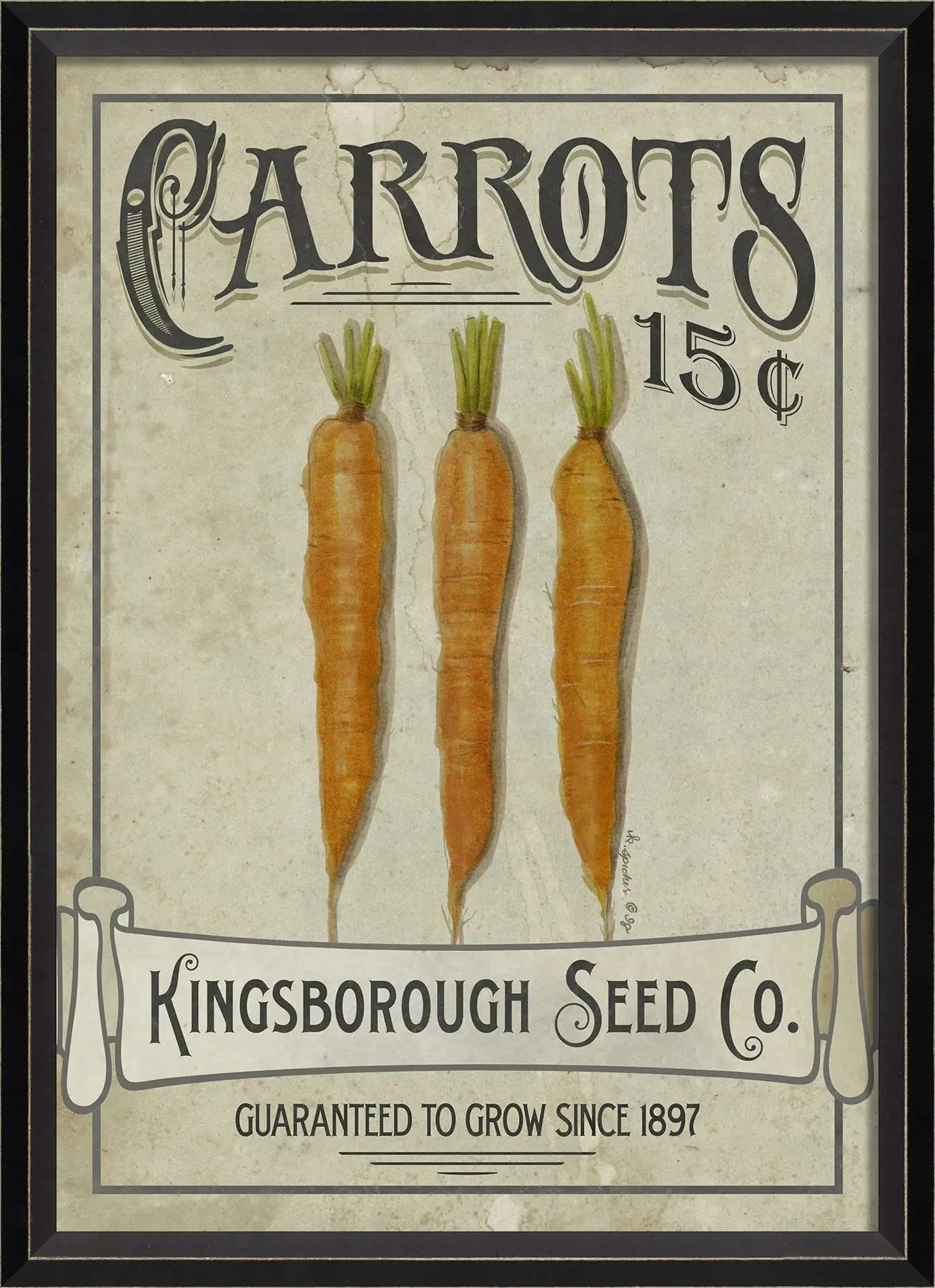 Farmers Market Vegetable Art Print - Rustic Farmhouse Decor for Kitchen, Dining Room & Country Style Home