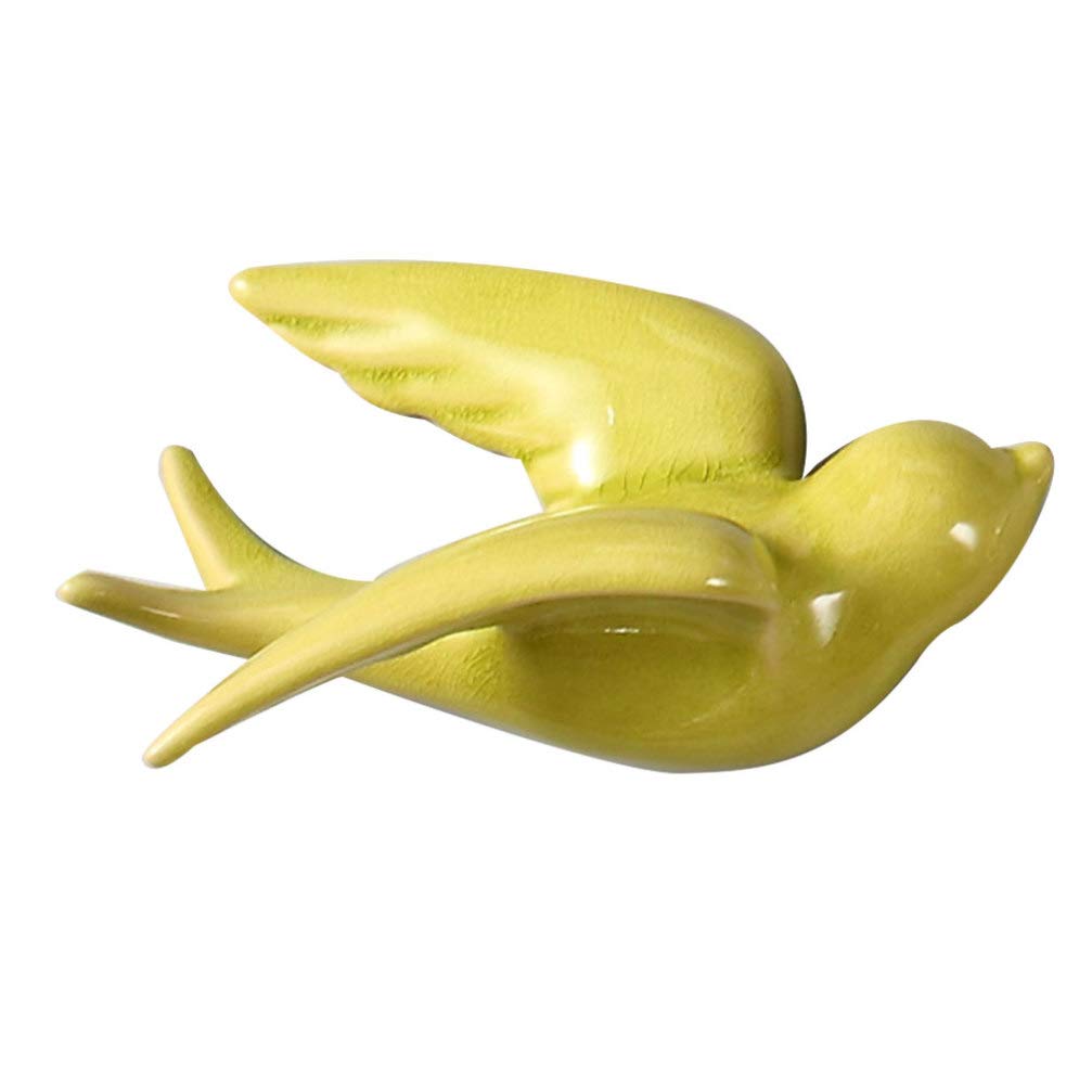 3D Ceramic Wall Hanging Bird Decor - Sparrows, Swallows & Doves Sculpture for Bathroom, Living Room, Dining Room & Garden - Flying Birds Wall Art for Home & Outdoor Decor