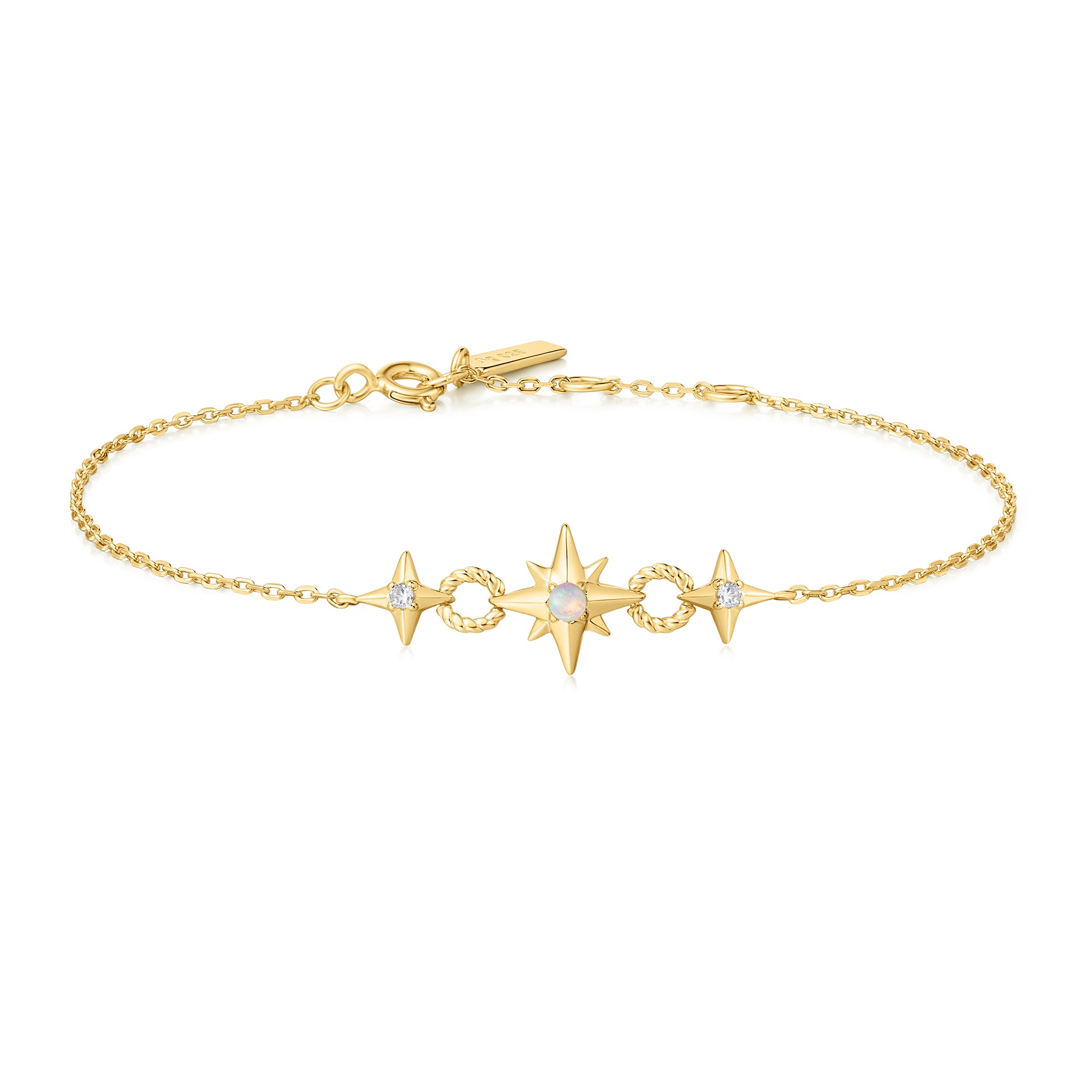 14K Gold Linked Star Bracelet for Women - Elegant Stackable Jewelry Gift for Birthday, Anniversary & Everyday Wear