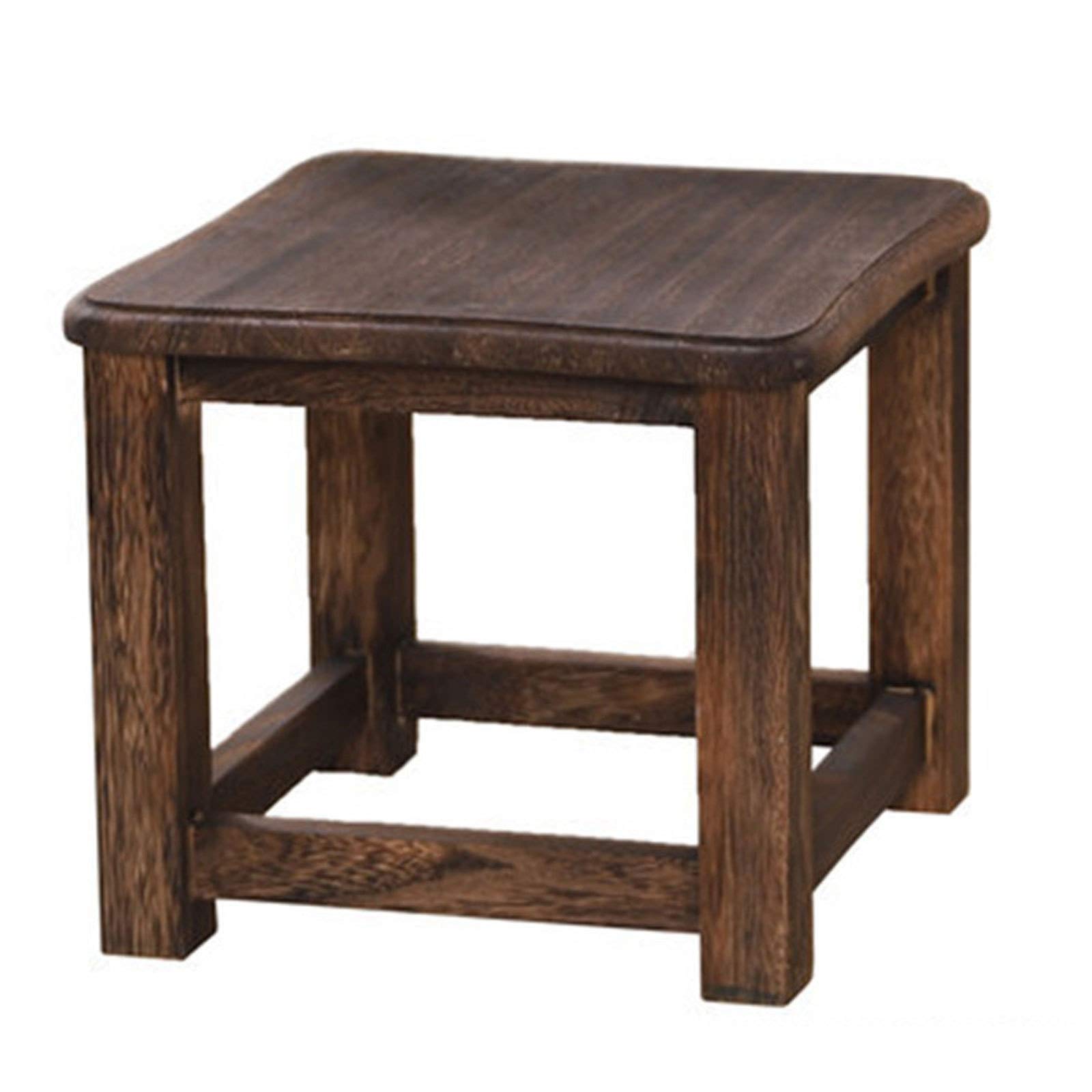Wooden Mini Stool for Plants - 25cm Rustic Indoor/Outdoor Flower Pot Holder Stand | Perfect for Potted Plant Display, Home Decor & Garden Staging