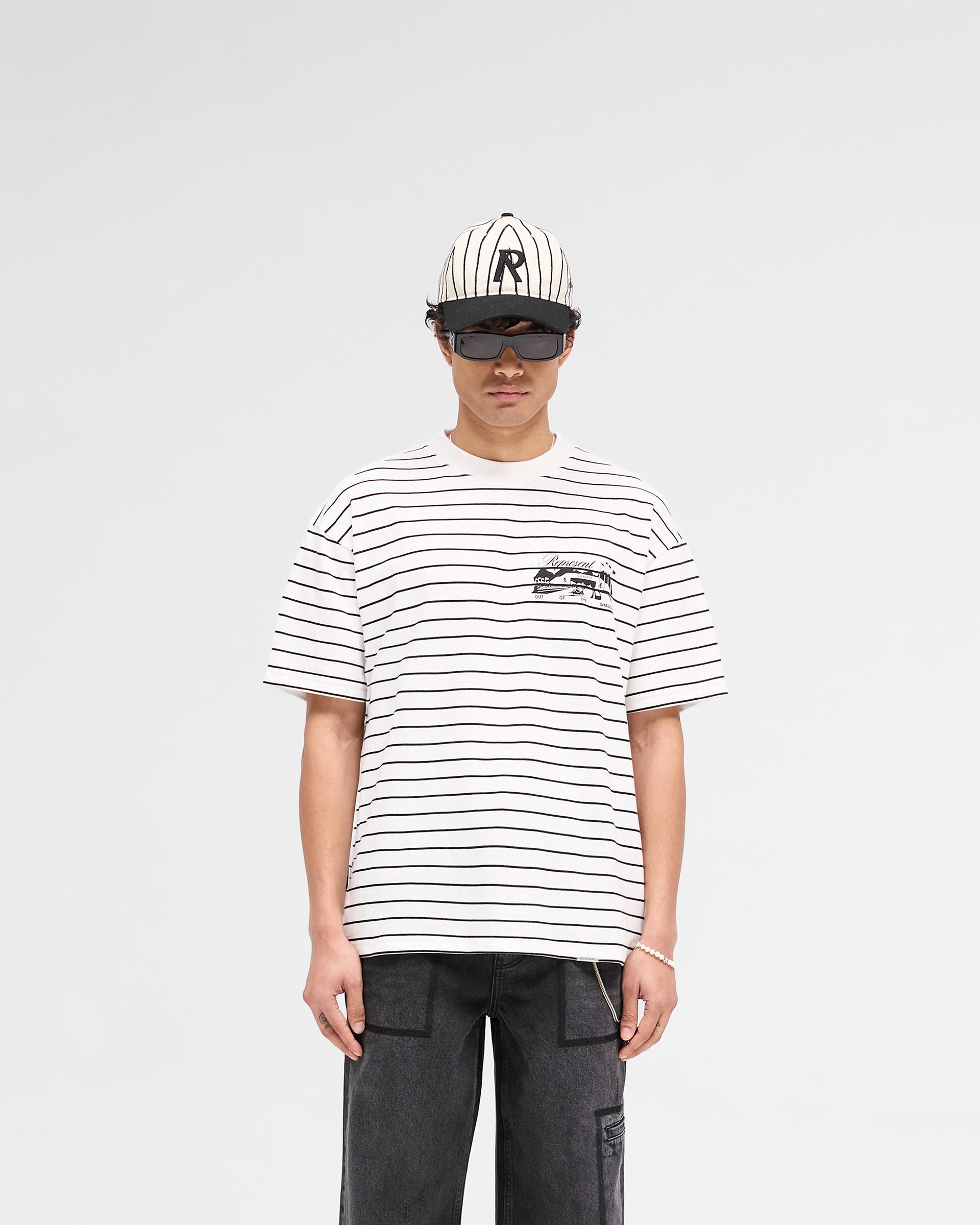 Raceway T-Shirt with Stripe Design - Comfortable & Stylish Men's Casual Tee for Racing Fans & Everyday Wear