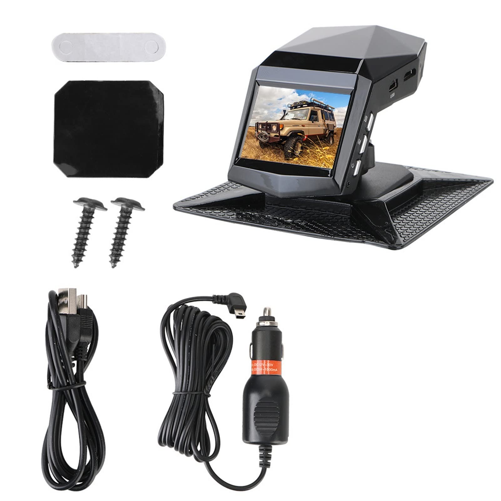 YXHS Dual Lens Dash Cam - 2 Inch Car DVR with 1080P HD, Night Vision & Parking Monitor | Front View Driving Recorder for Enhanced Safety (Perfect for Road Trips, Commuting & Uber/Lyft Drivers)