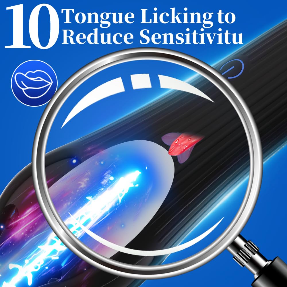 Premium Male Sex Toys - 10-Speed Penis Vibrator & 6-Tentacle Stroker for Men, 360° Wrapped Training Masturbator with Tongue-Licking Modes - Perfect for Solo Play, Couples Use & Sensual Exploration (Adult Toys for Men & Women)