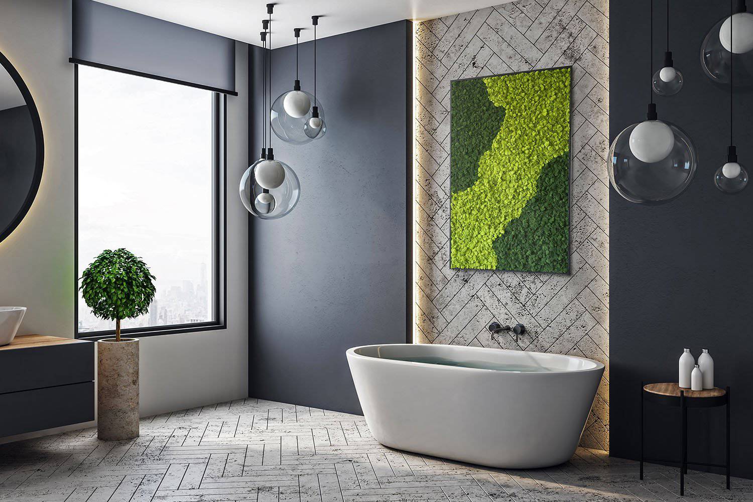 Preserved Moss Wall Art - Natural Green Moss Decor for Home & Office - Perfect for Living Room, Bedroom, or Indoor Garden Decor