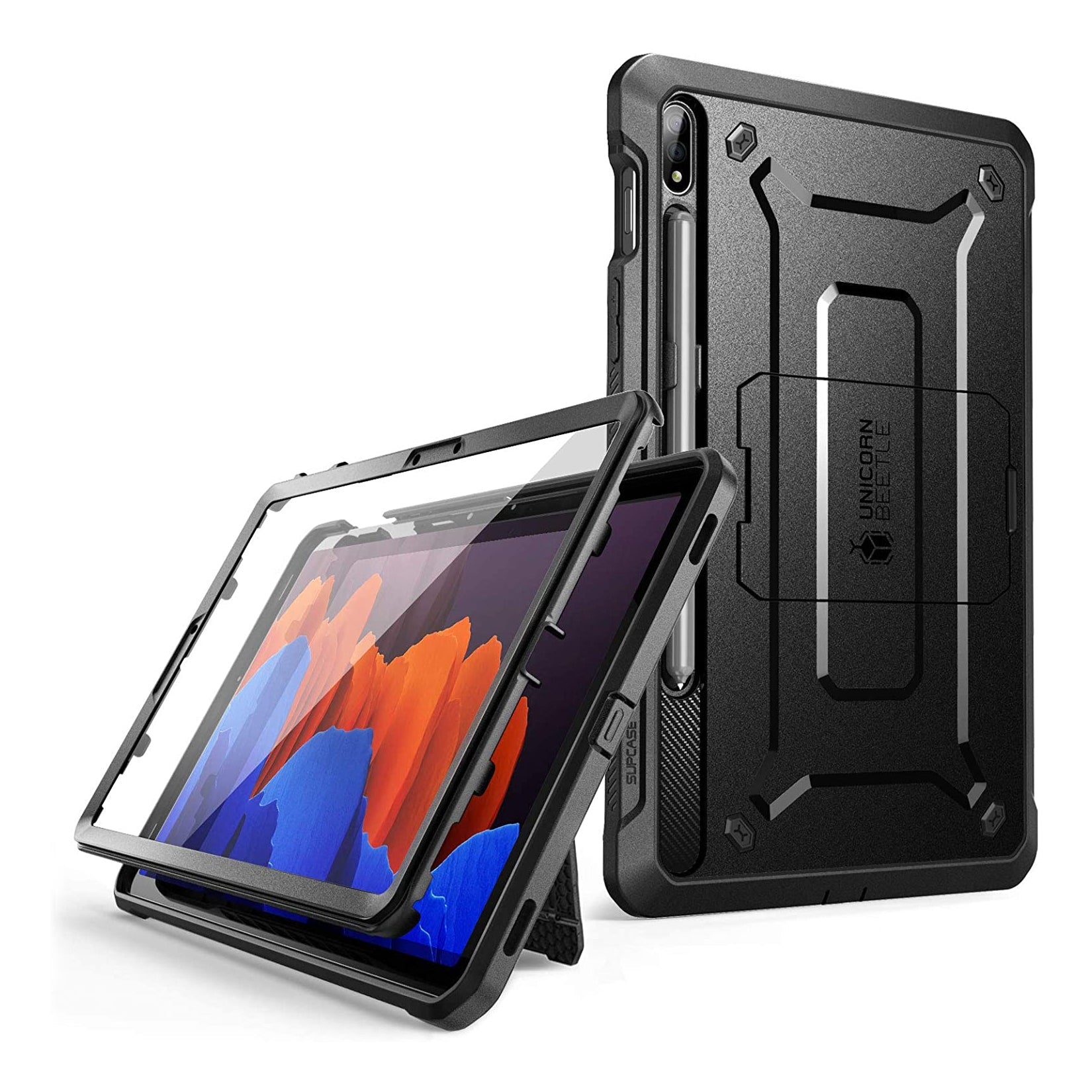 Samsung Galaxy Tab S7 (2020) Rugged Protective Case - Unicorn Beetle Pro Series | Shockproof & Drop Protection | Open Box Black | Perfect for Outdoor, Construction & Travel Use