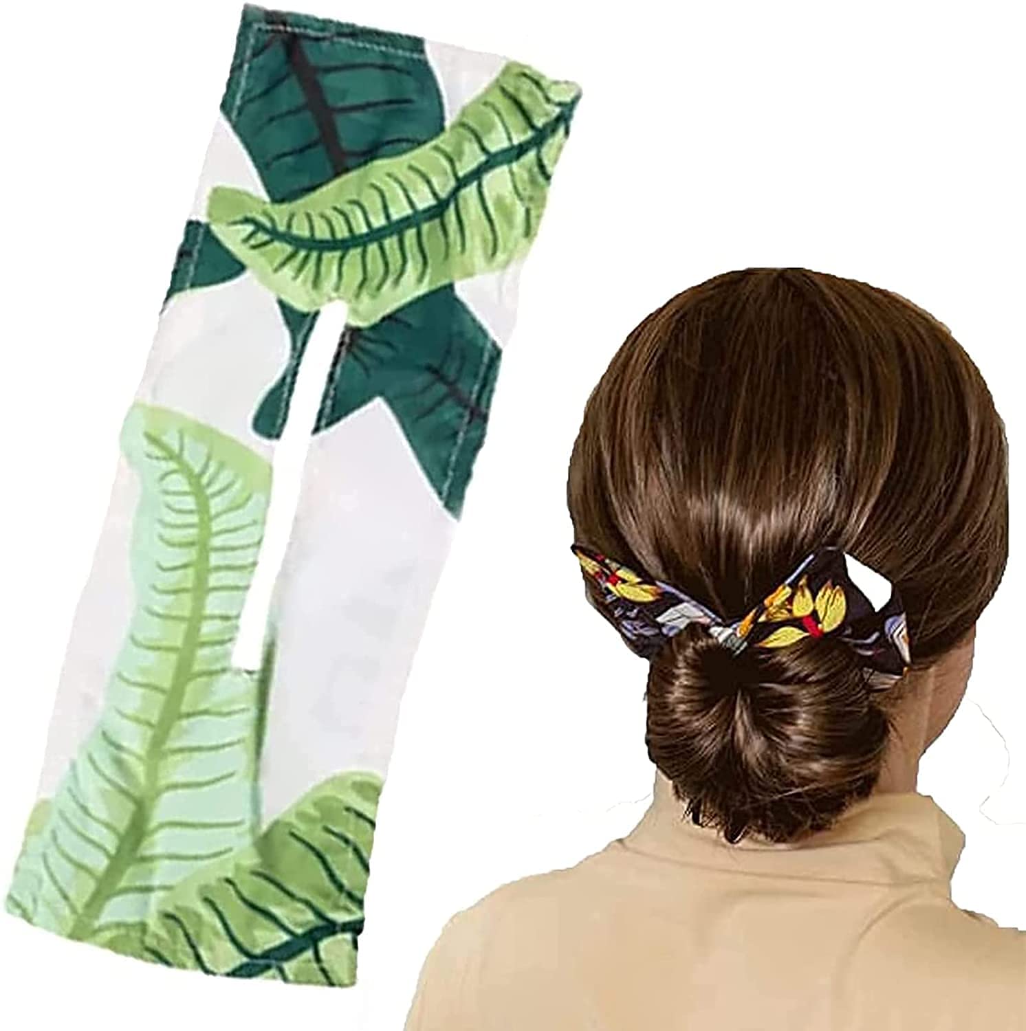 2021 Best Deft Bun Maker - Hair Donut for French Twist & Updo Hairstyles | Classy Multicolor Cloth Magic Clip | Must-Have Hairstyling Tool for Women | Perfect for Weddings, Parties & Everyday Elegance