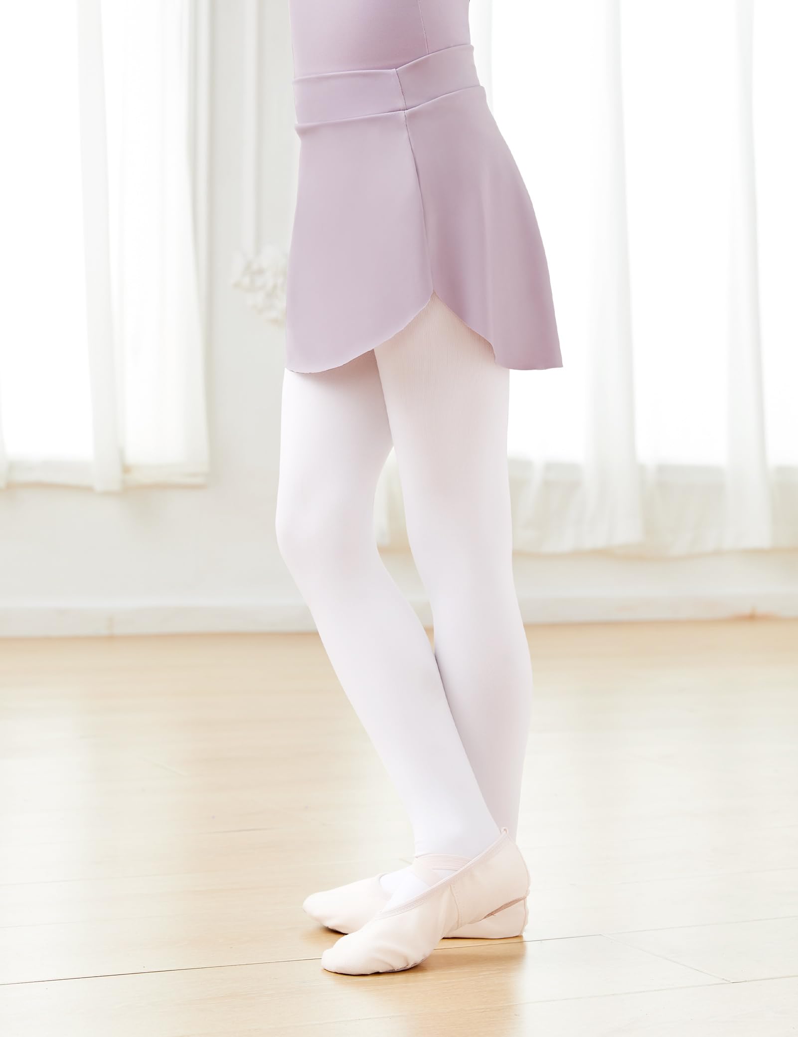 Ballet Dance Skirt for Girls with Built-in Shorts - Soft Wrap Tutu Skirt for Ballet, Jazz, and Dance Classes - Perfect for Recitals, Performances & Practice
