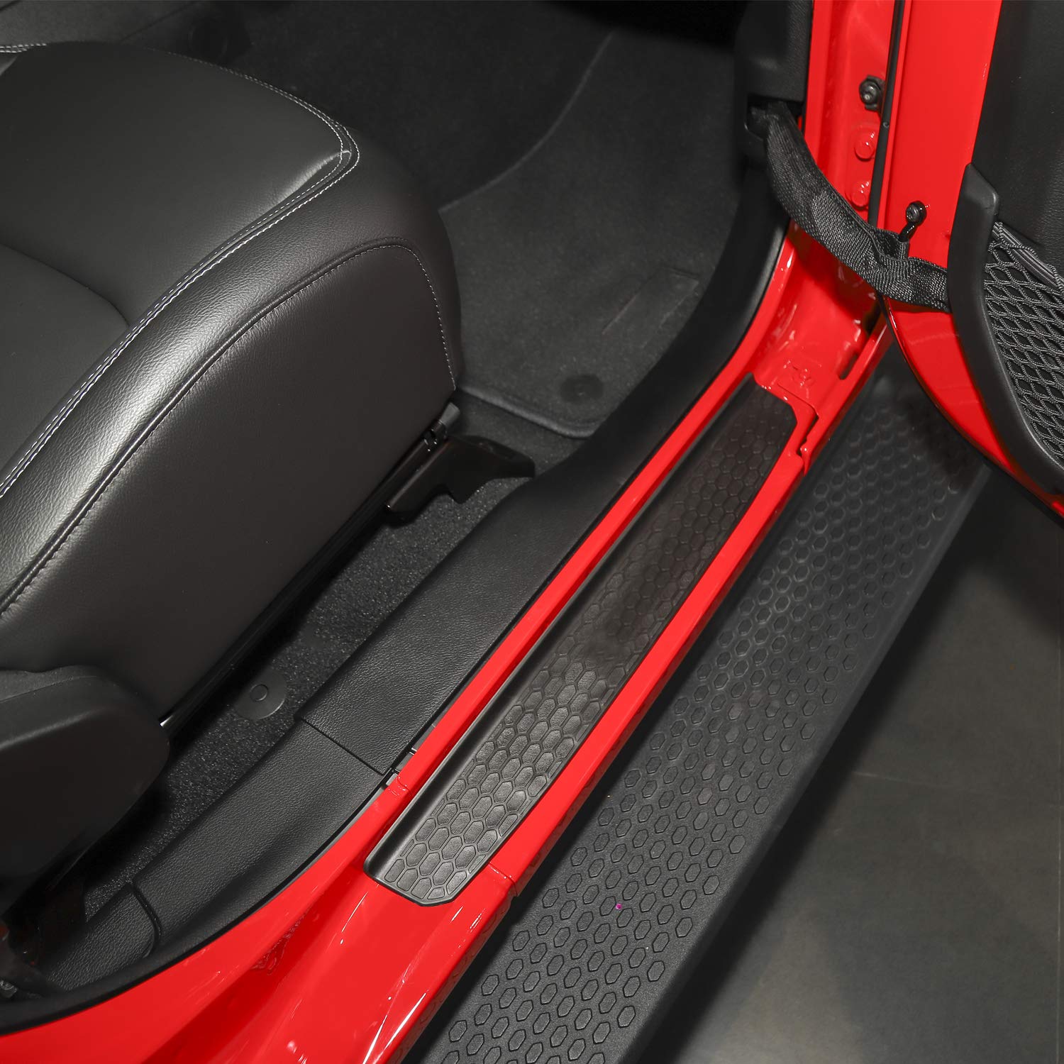 2018-2020 Jeep Wrangler JL & 2020 Jeep Gladiator JT 2-Door Stainless Steel Door Sill Guards - 2pc Scuff Plate Protector Set for Exterior Accessories | Off-Road Protection & Style Upgrade