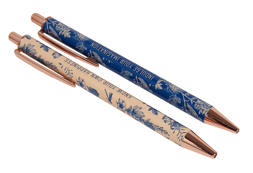 Jane Austen Floral Pen and Pencil Set - Elegant Writing Gift Set of 2 for Journaling, Note Taking & Office Use - Perfect for Book Lovers & Writers
