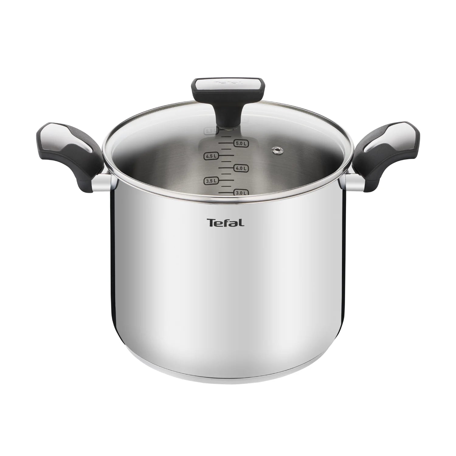 Tefal Emotion Induction Stainless Steel Stockpot 22cm/6L - Premium Cookware for Soups, Stews & Pasta - Perfect for Family Dinners & Entertaining