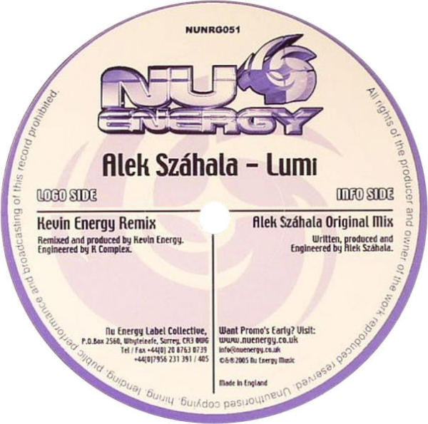 Alek Száhala – Lumi 12 Nu Energy (NUNRG051) – Electronic Dance Music Vinyl Record for DJs & Music Collectors | Perfect for Nightclubs & Home Listening