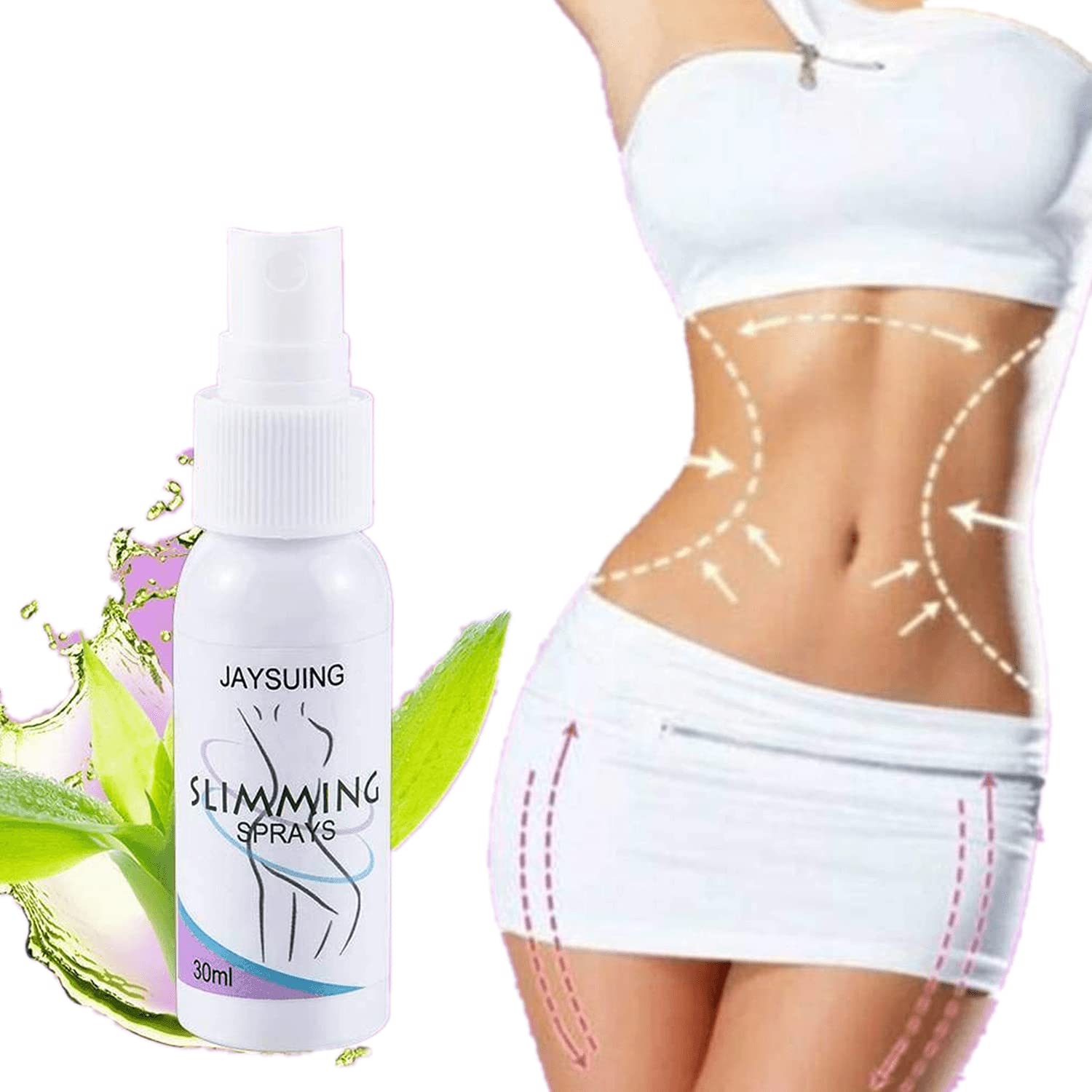 Natural Weight Loss Spray for Women & Men - Slimming Fat Burner, Cellulite Removal Cream (30ml) | Body Contouring Treatment for Thighs, Belly & Arms | Home & Gym Use