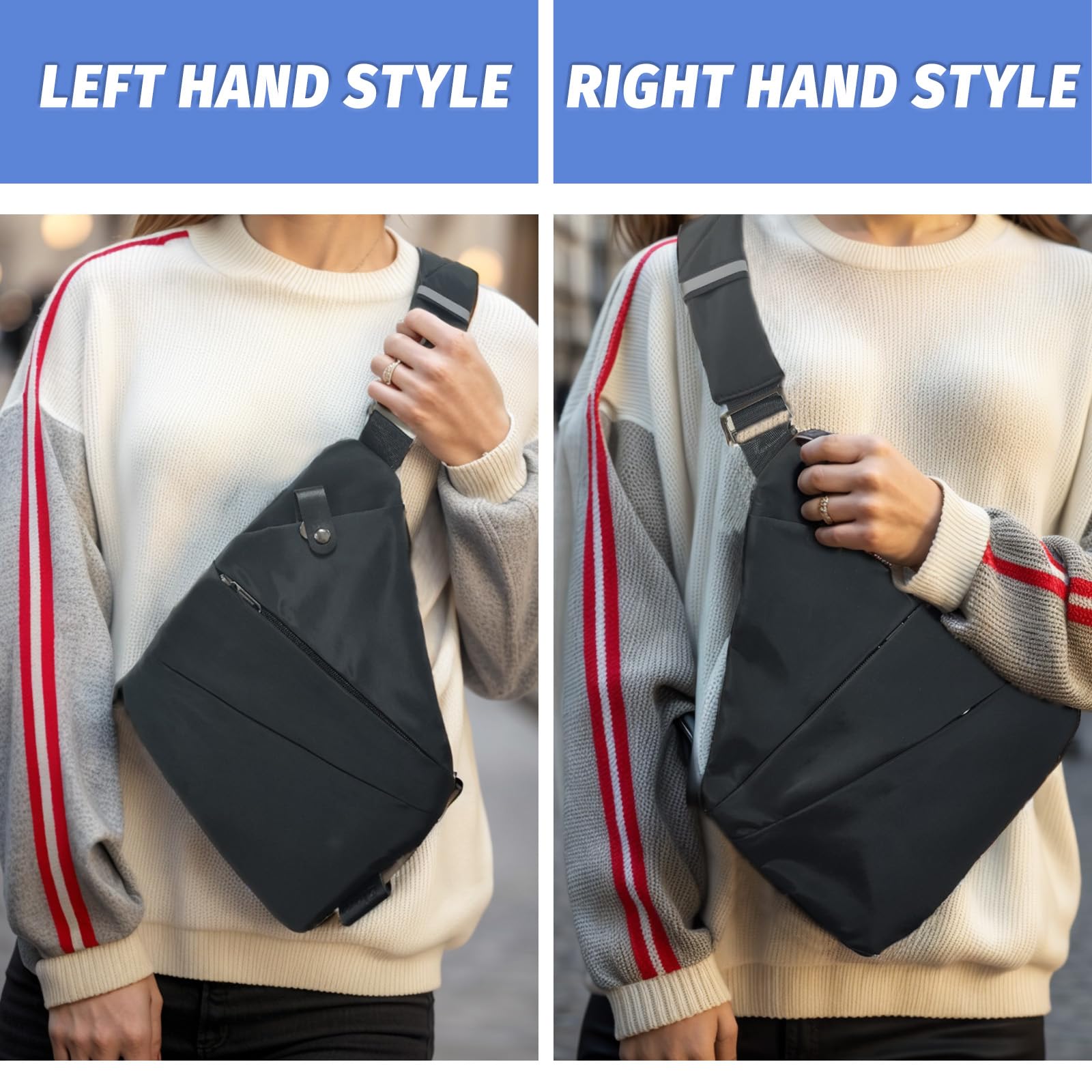 Wander Plus Anti-Theft Travel Sling Bag for Women & Men - Secure Crossbody Bag with RFID Protection - Perfect for Commuting, Sightseeing & Daily Use