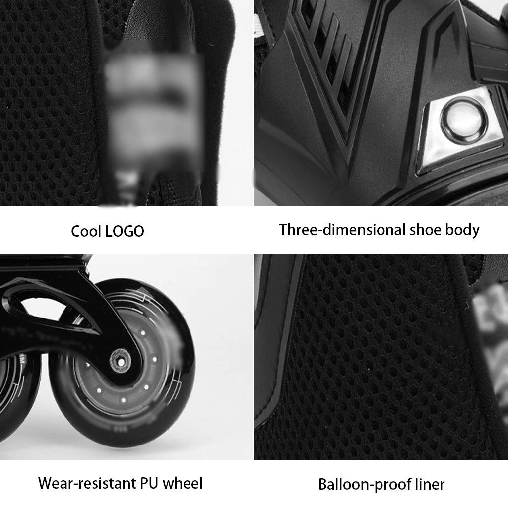 Professional Adult Inline Skates for Men & Women - Outdoor Racing & Fitness Rollerblades - US Size 8.5 (White) - Perfect for Street Skating, Exercise & Speed Training
