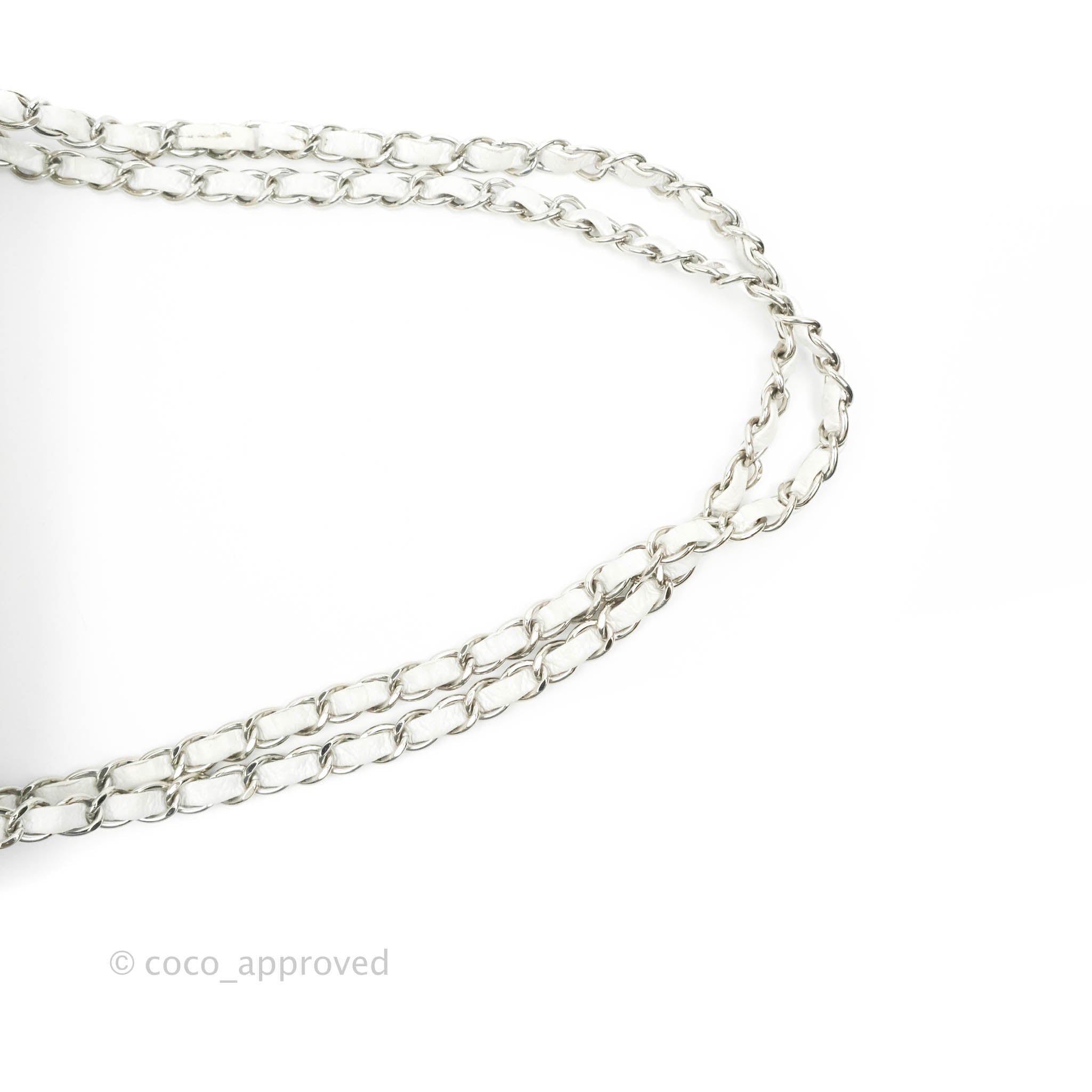 Chanel Classic M/L Medium Double Flap Bag in White Caviar Leather with Silver Hardware - Perfect for Luxury Fashion, Evening Events & Designer Handbag Collection