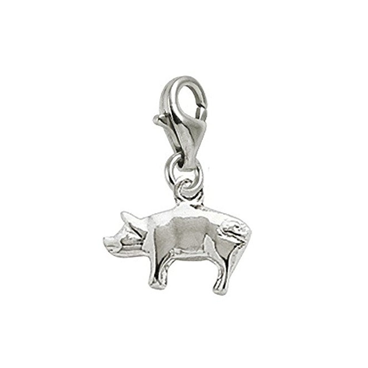 Pig Charm with Lobster Claw Clasp - Cute Animal Charms for Bracelets & Necklaces - Perfect for DIY Jewelry Making, Gifts, and Everyday Wear