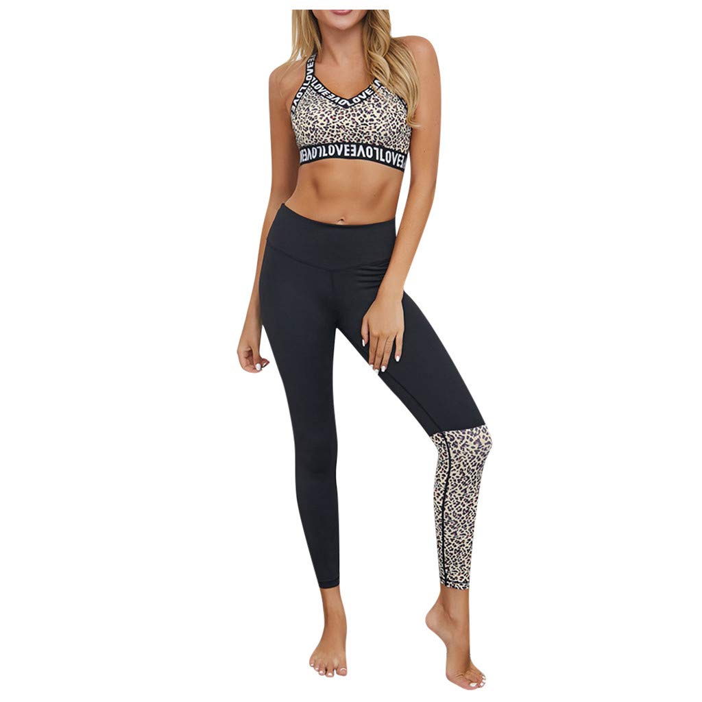 SERYU Women's Floral Print Crop Top and High Waist Yoga Pants 2-Piece Workout Set - Perfect for Yoga, Gym & Casual Wear