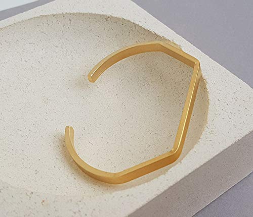 14K Gold Cuff Bracelet for Women - Elegant Dainty Open Bangle Bracelet - Perfect Girlfriend Gift for Anniversary, Birthday & Valentine's Day - Ideal for Date Nights, Parties & Special Occasions