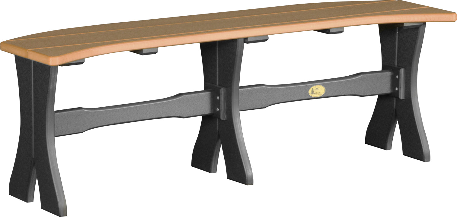 LuxCraft 52-Inch Solid Wood Dining Table Bench - Rustic Farmhouse Style Seating for Kitchen, Dining Room & Outdoor Patio Furniture