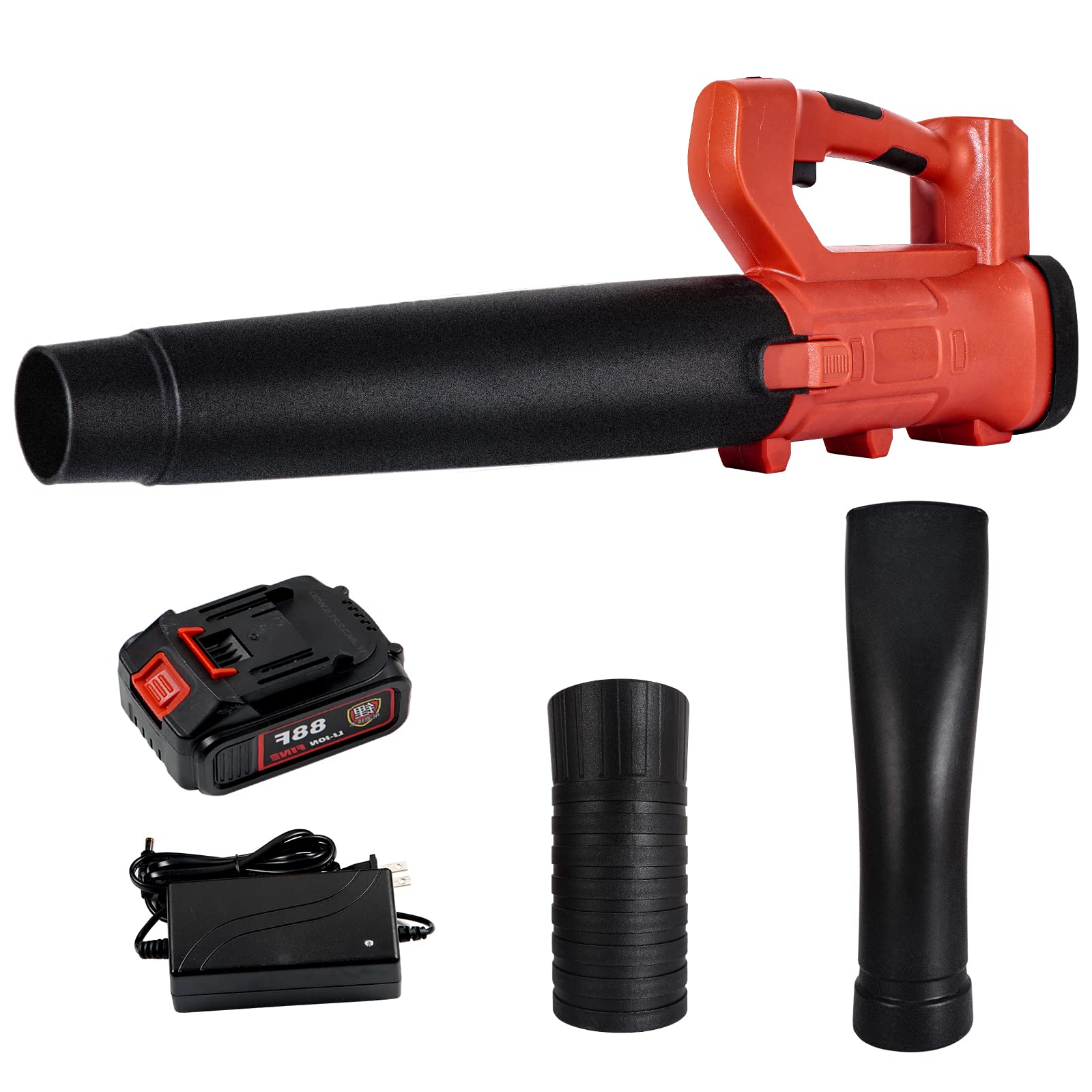 20V Cordless Leaf Blower with Battery & Charger - 17000RPM High Power ZXMT Electric Blower for Lawn Care, Snow Removal | Lightweight Battery-Powered Yard Tool for Home Garden Maintenance (Outdoor Cleaning Equipment)