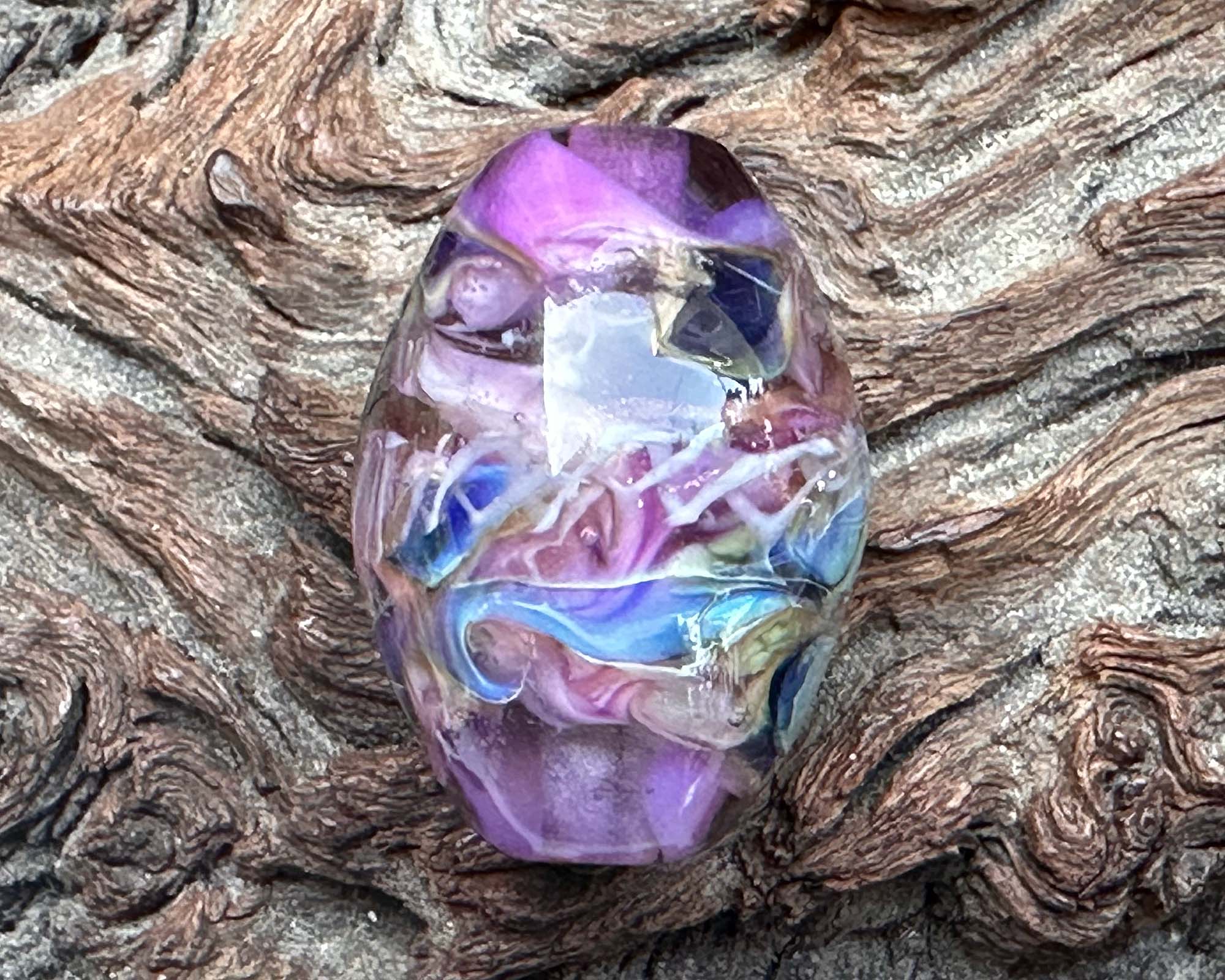 Amethyst Blush Purple Lampwork Focal Bead SRA - Handmade Glass Bead for Jewelry Making, DIY Crafts & Beading Projects - Perfect for Necklaces, Bracelets & Earrings