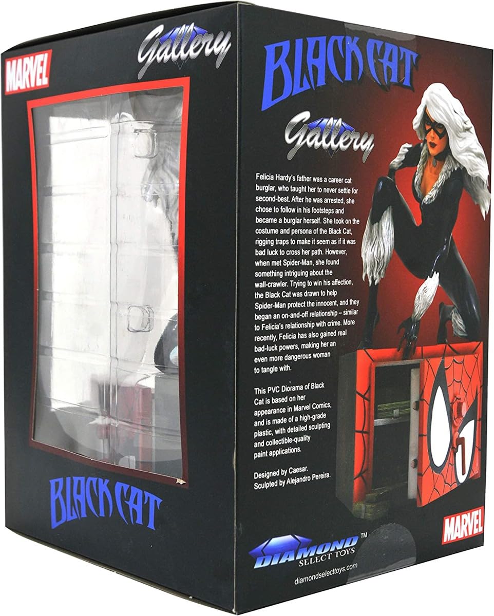Marvel Black Cat PVC Figure by Diamond Select Toys - Premium Collectible Statue for Superhero Fans & Marvel Collectors | Perfect for Display, Gifts, and Home Decor