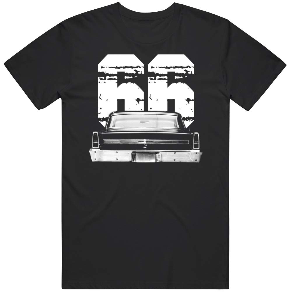 Vintage 1966 Chevy Nova Rear View Classic Car T-Shirt - Perfect for Car Enthusiasts & Retro Fashion Lovers