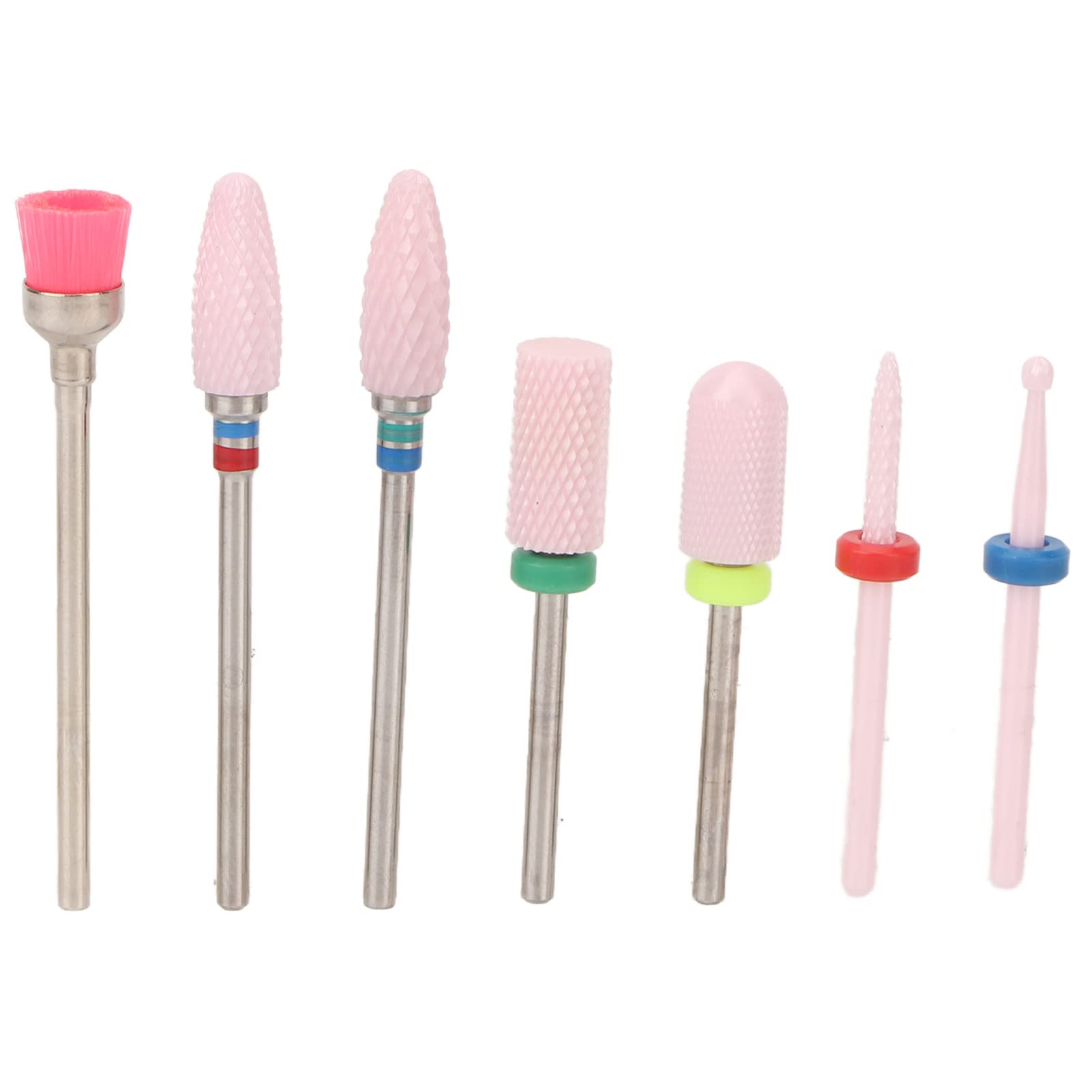 Professional 7pcs Stainless Steel Nail Drill Bits Set - Electric Nail File Grinding Bits for Acrylic Nails, Manicure & Pedicure Tools - Perfect for Salon & Home Nail Care